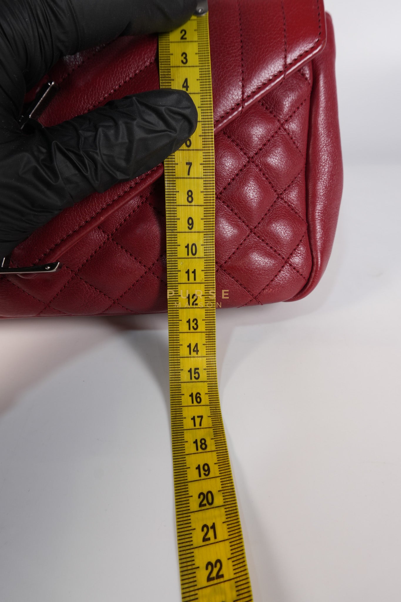 Soft Envelope Bag Medium in Red Sheepskin Tri-Quilt Monogram Leather | Purse Maison Luxury Bags Shop