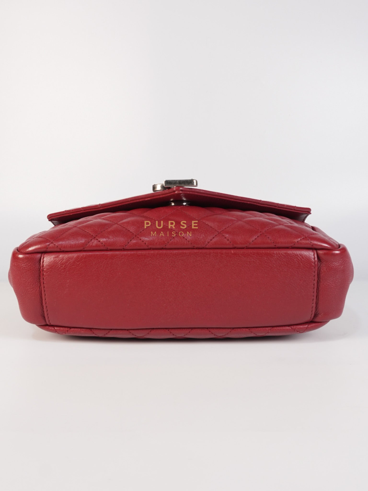 Soft Envelope Bag Medium in Red Sheepskin Tri-Quilt Monogram Leather | Purse Maison Luxury Bags Shop