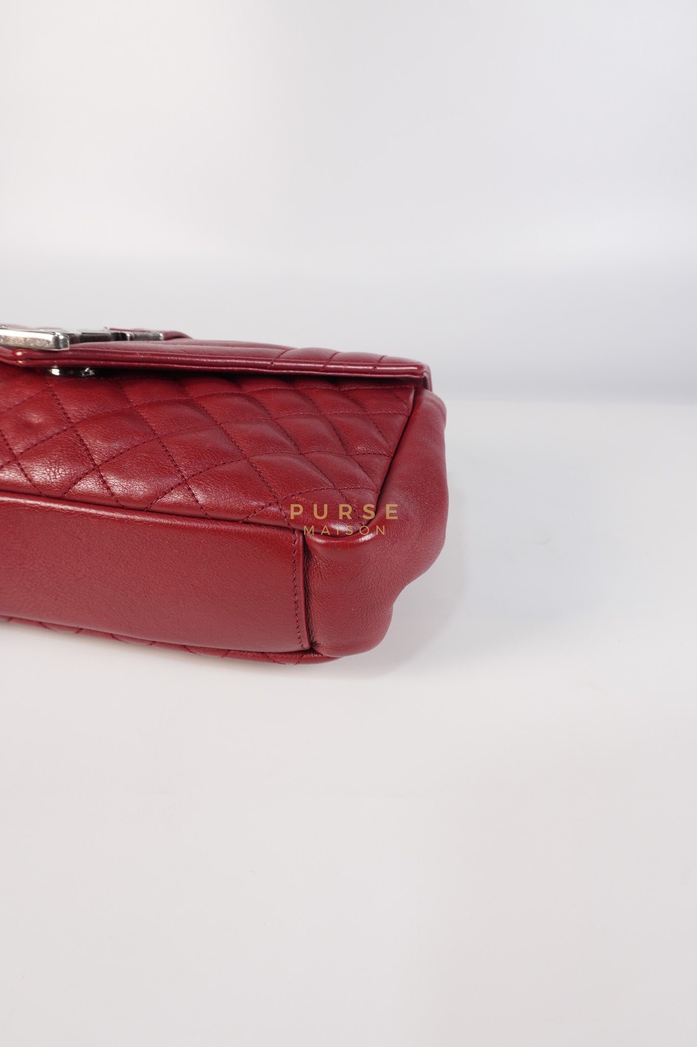 Soft Envelope Bag Medium in Red Sheepskin Tri-Quilt Monogram Leather | Purse Maison Luxury Bags Shop