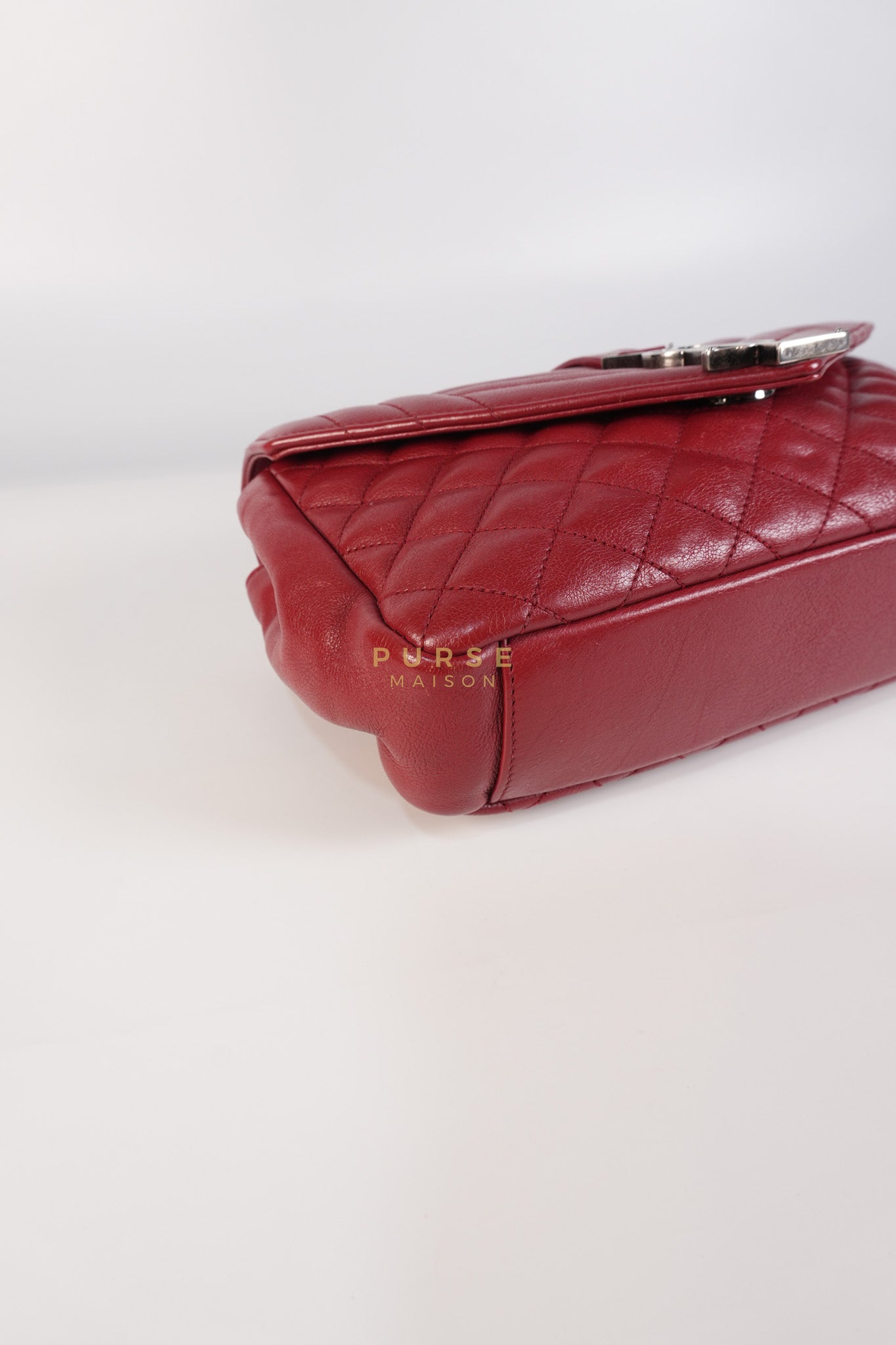 Soft Envelope Bag Medium in Red Sheepskin Tri-Quilt Monogram Leather | Purse Maison Luxury Bags Shop