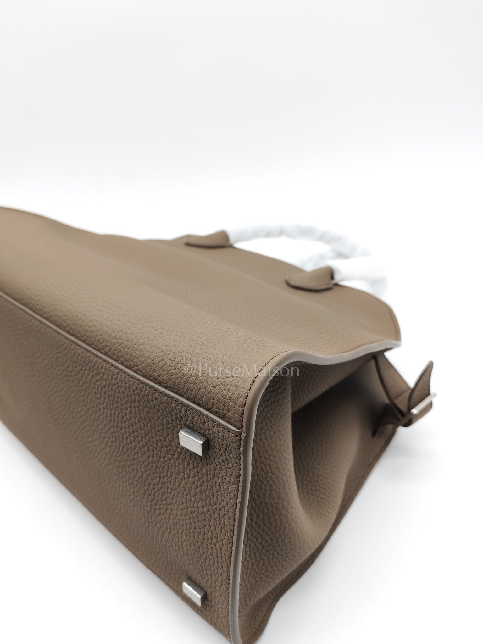 Soft Marguax 12 Matte Smoke Toupe Calfskin Leather | Purse Maison Luxury Bags Shop