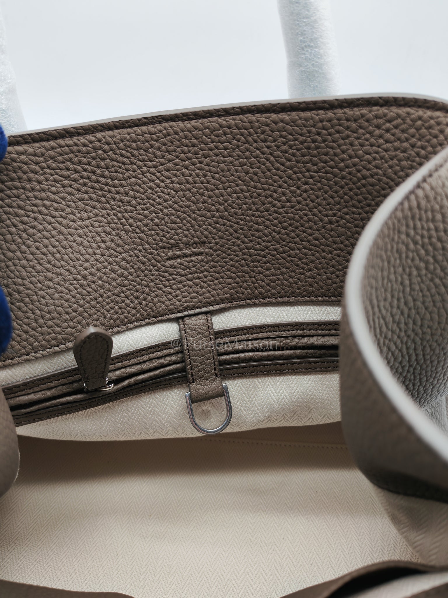 Soft Marguax 12 Matte Smoke Toupe Calfskin Leather | Purse Maison Luxury Bags Shop