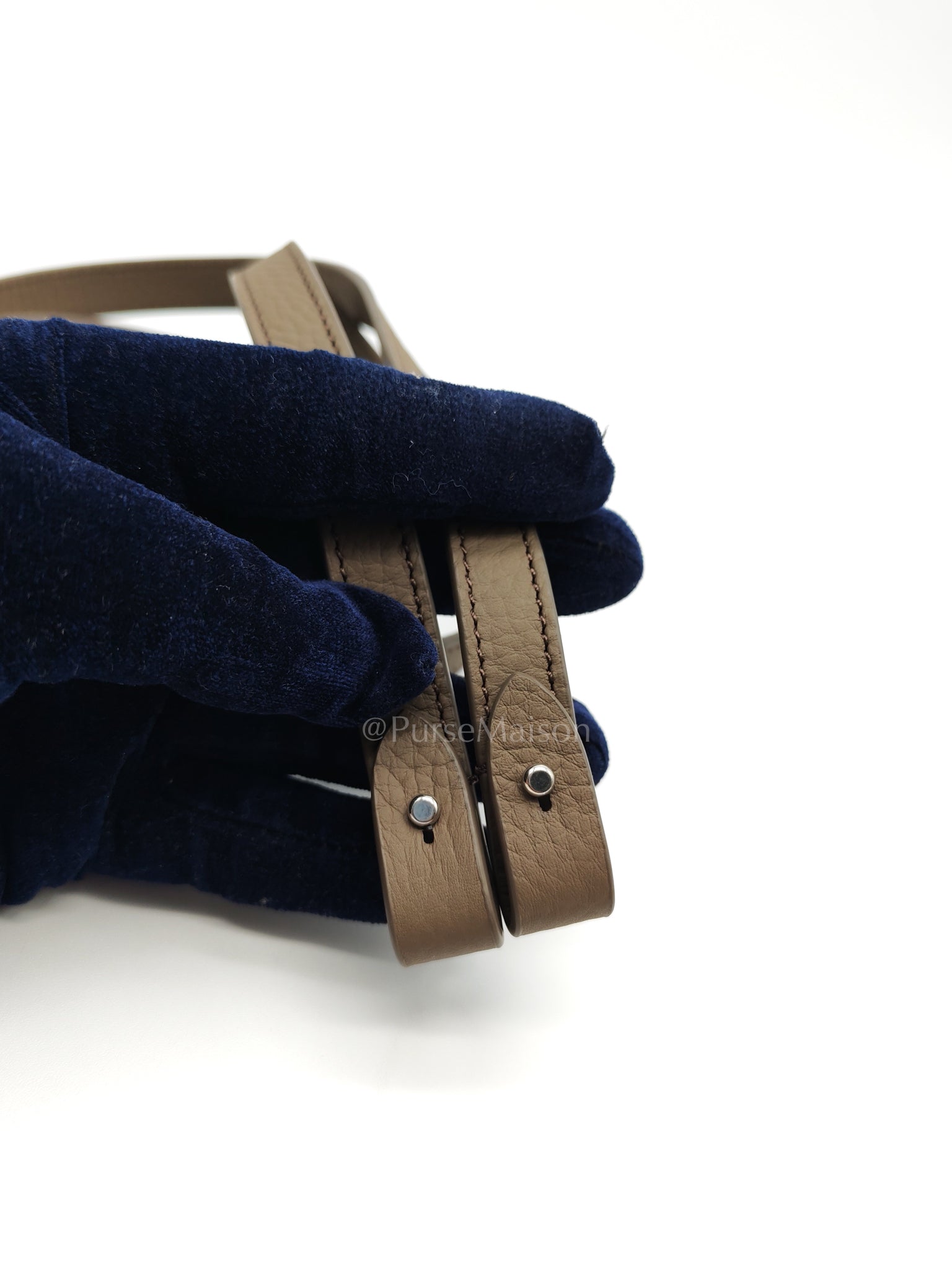 Soft Marguax 12 Matte Smoke Toupe Calfskin Leather | Purse Maison Luxury Bags Shop