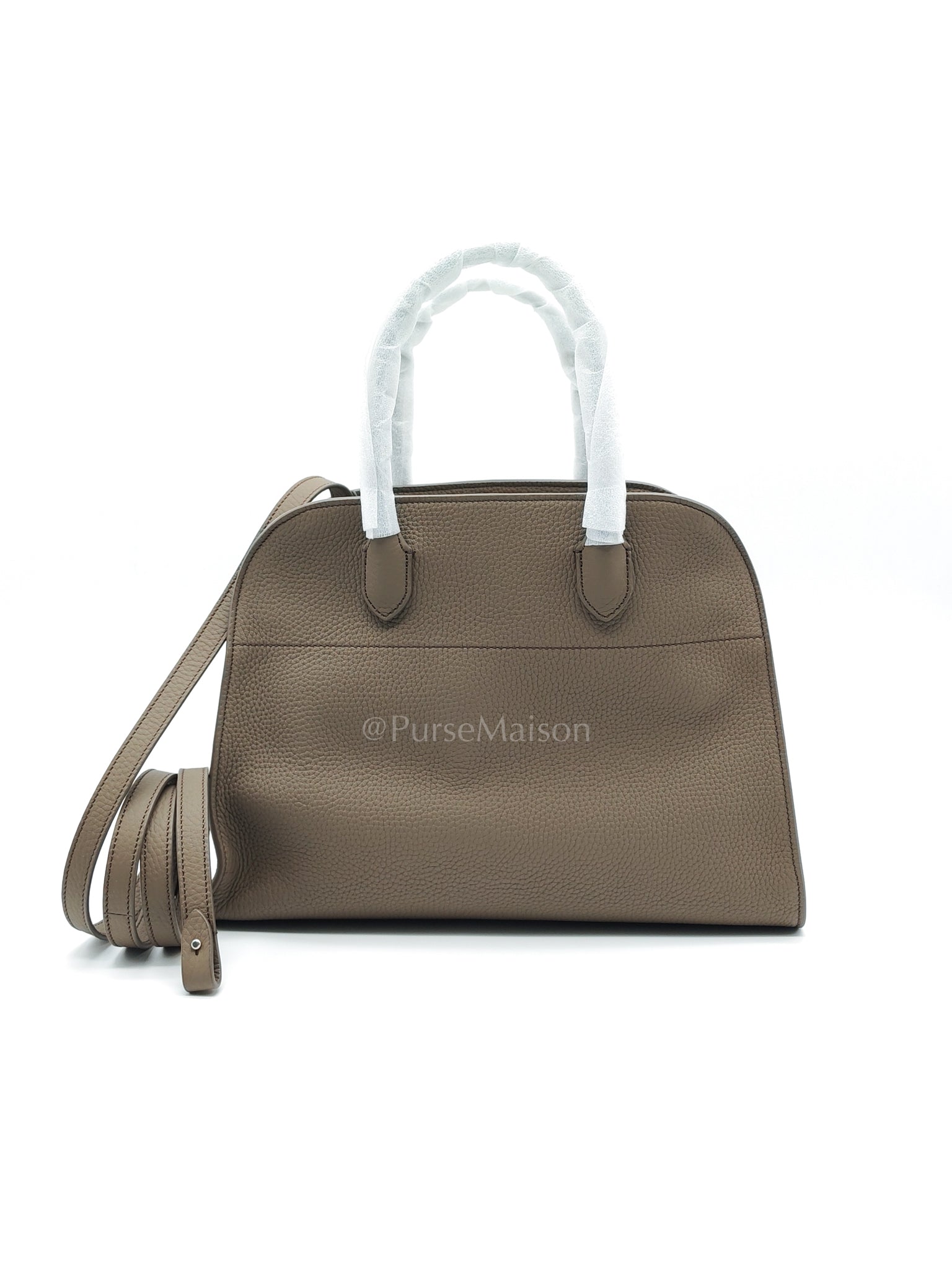 Soft Marguax 12 Matte Smoke Toupe Calfskin Leather | Purse Maison Luxury Bags Shop