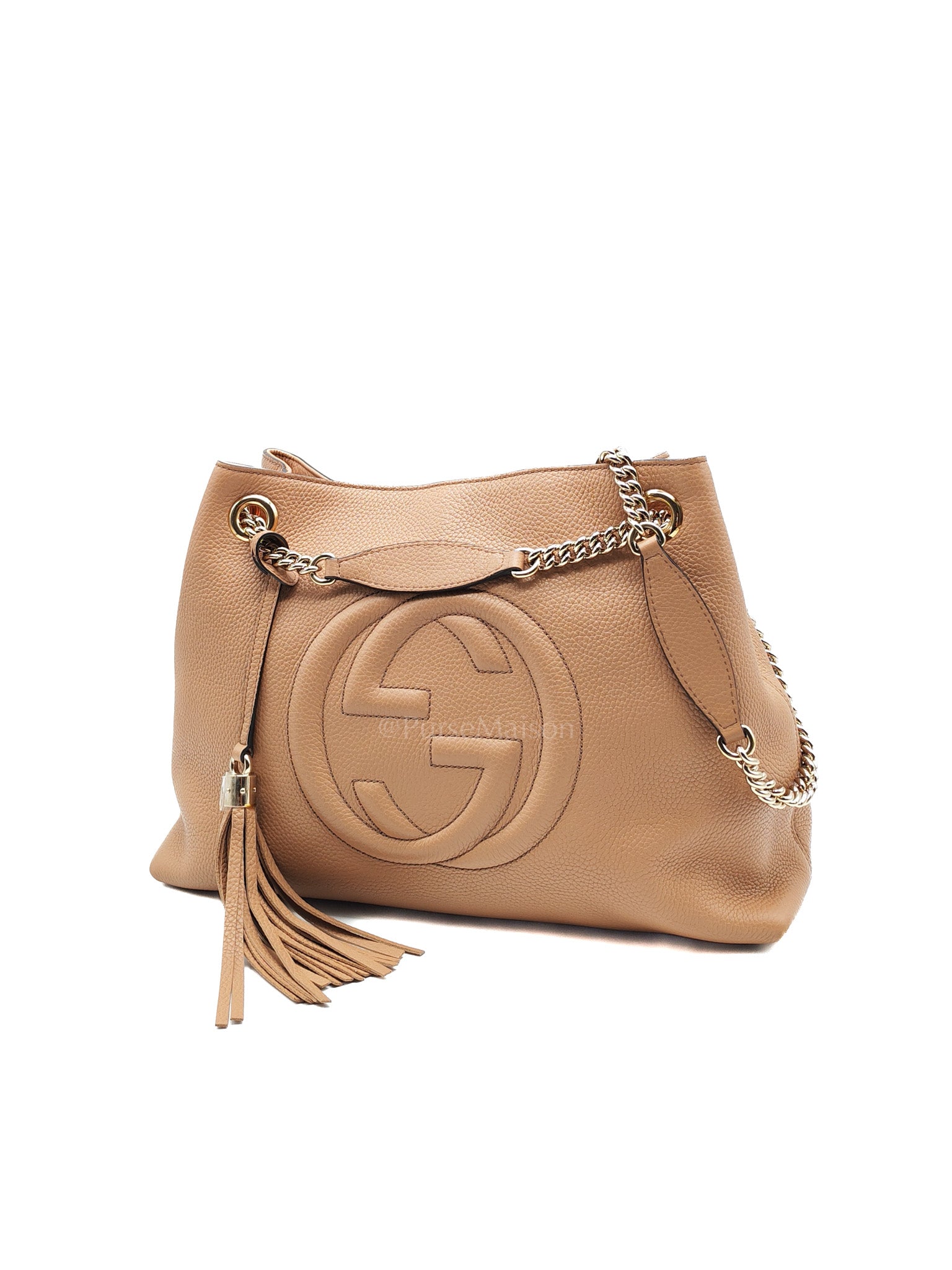 Soho in Beige Grained Calfskin Leather Totebag | Purse Maison Luxury Bags Shop