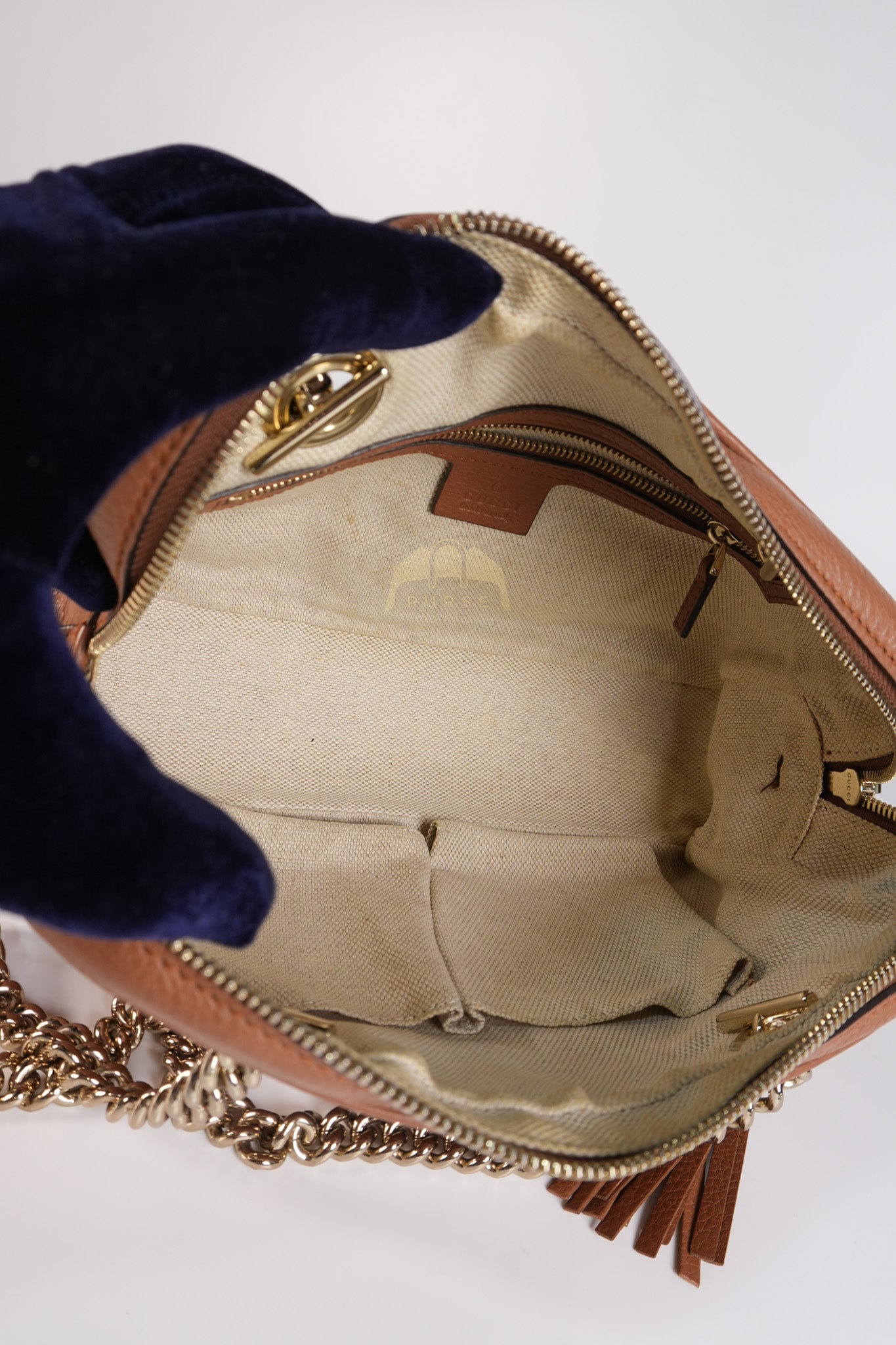 Soho Tassel Chain Bag Interlocking G in Brown | Purse Maison Luxury Bags Shop