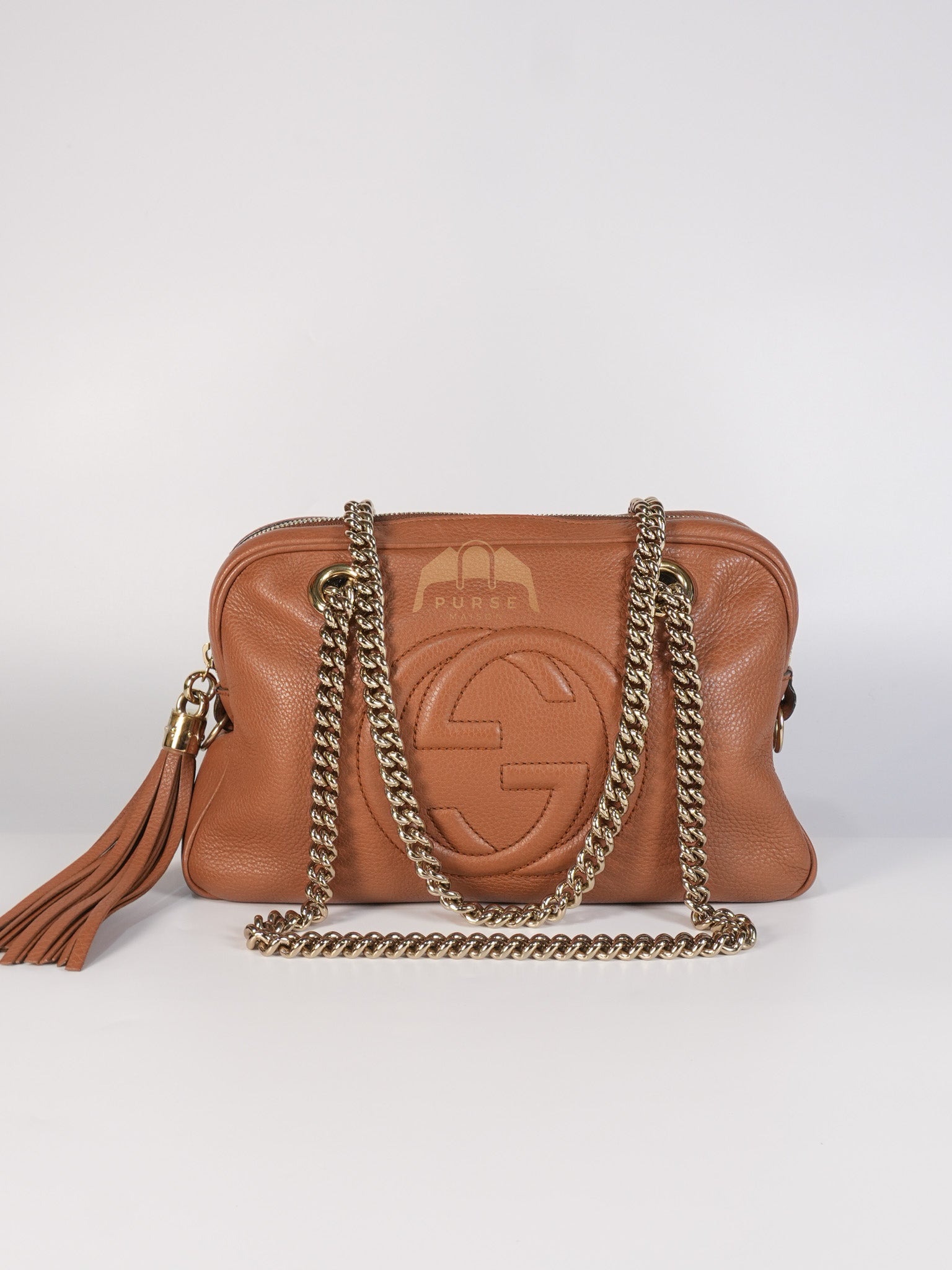 Soho Tassel Chain Bag Interlocking G in Brown | Purse Maison Luxury Bags Shop