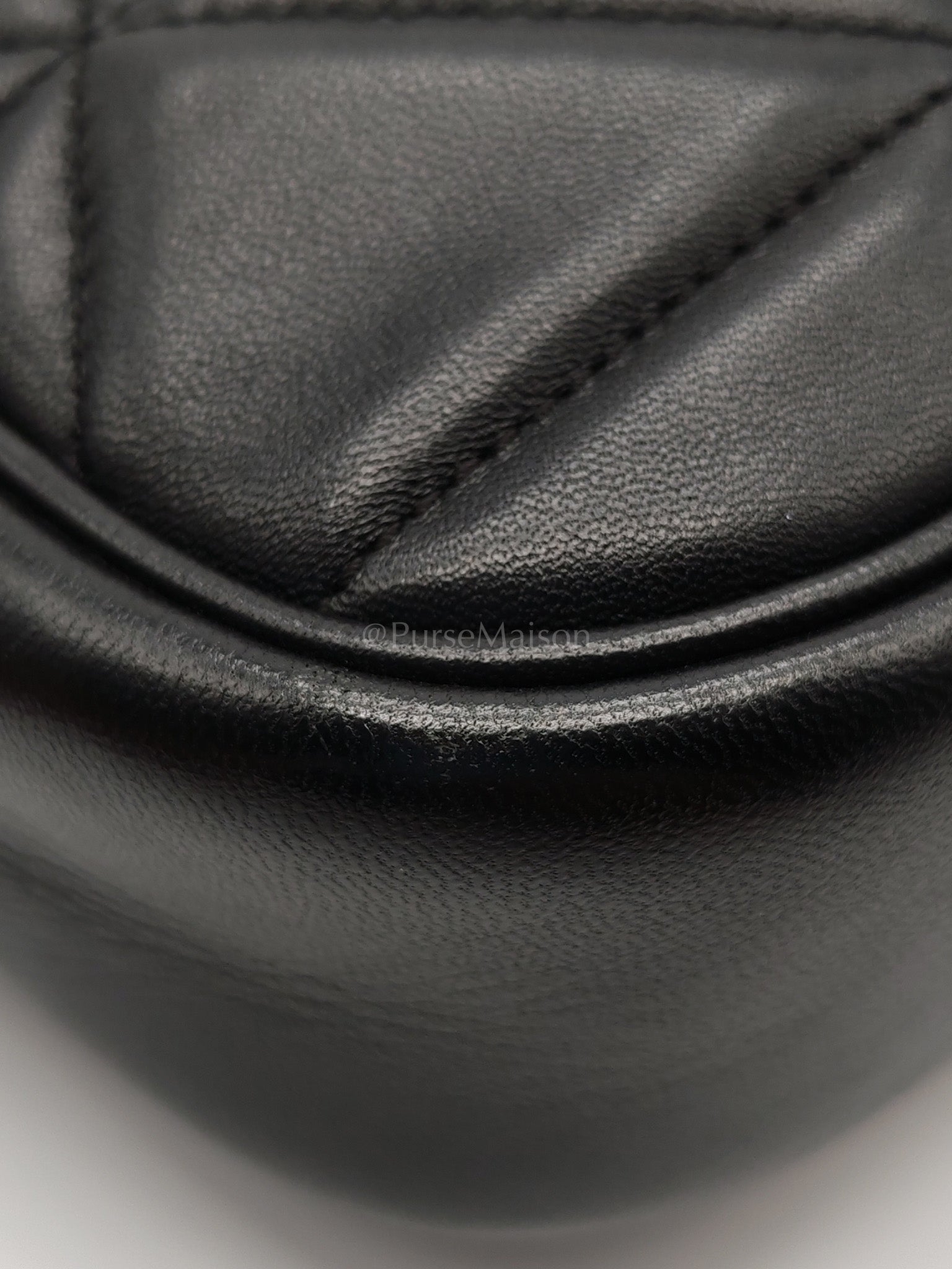 Spectrum Quilted in So Black Nappa Leather Camera Bag | Purse Maison Luxury Bags Shop