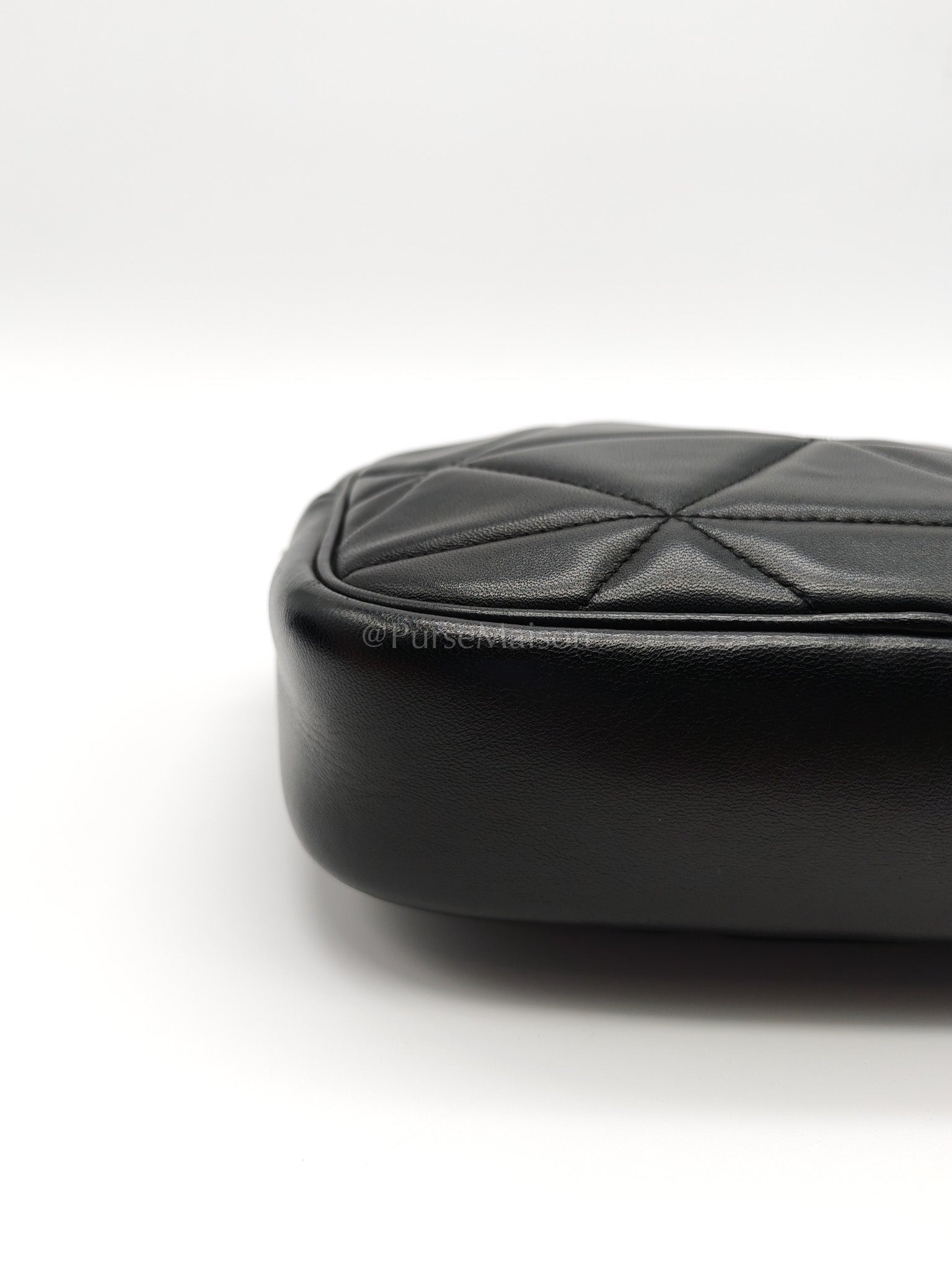 Spectrum Quilted in So Black Nappa Leather Camera Bag | Purse Maison Luxury Bags Shop