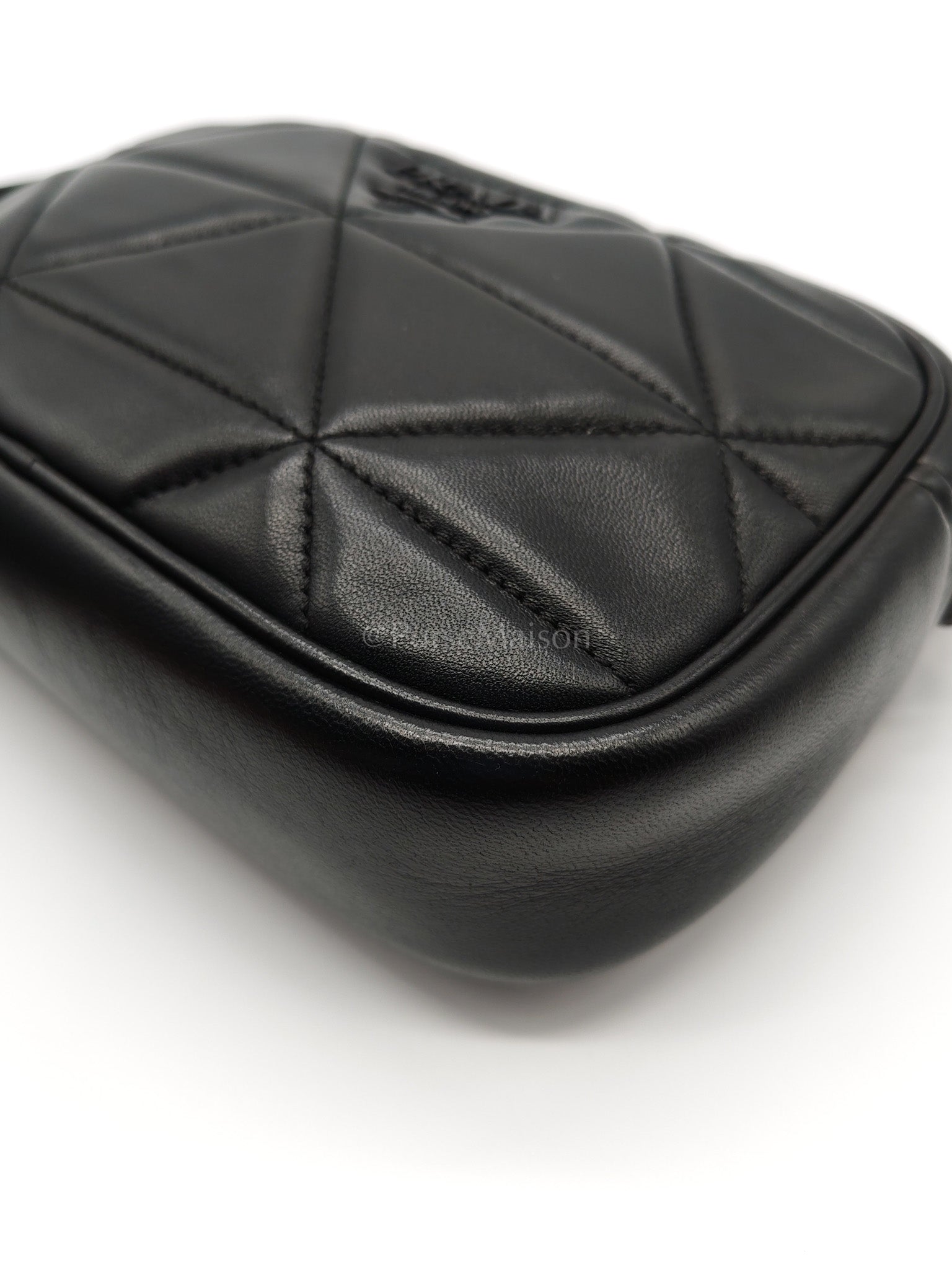Spectrum Quilted in So Black Nappa Leather Camera Bag | Purse Maison Luxury Bags Shop
