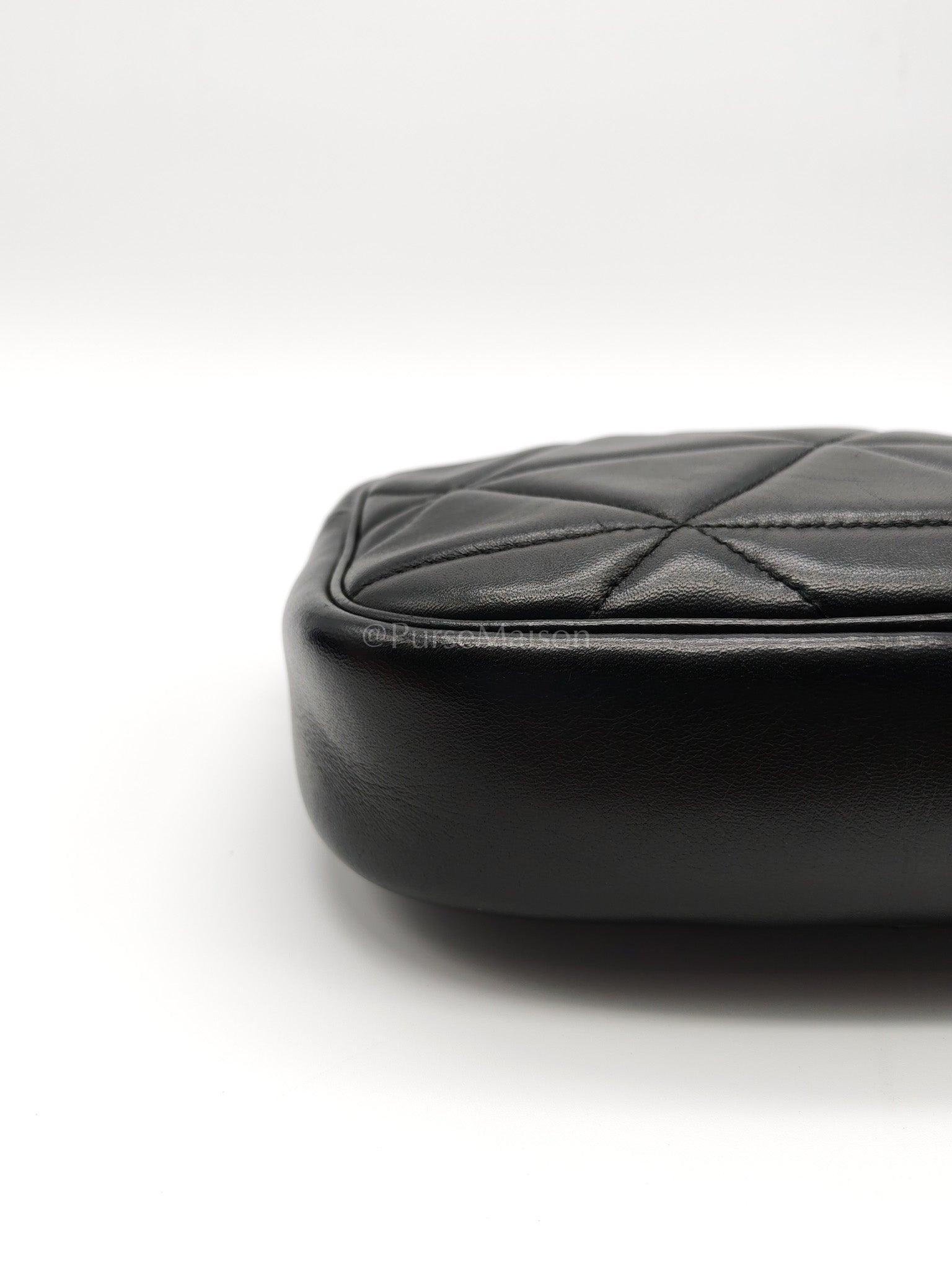 Spectrum Quilted in So Black Nappa Leather Camera Bag | Purse Maison Luxury Bags Shop