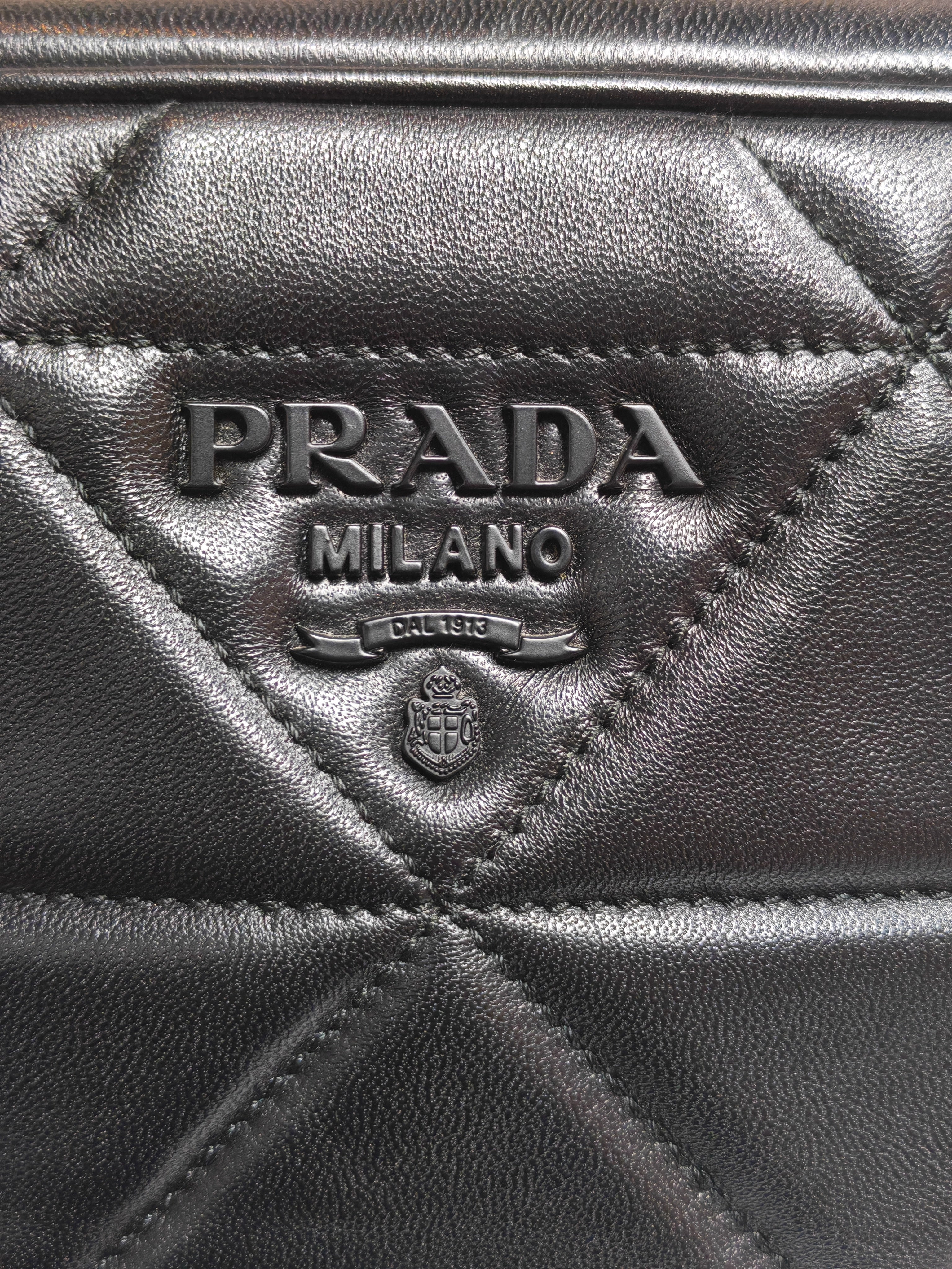 Spectrum Quilted in So Black Nappa Leather Camera Bag | Purse Maison Luxury Bags Shop