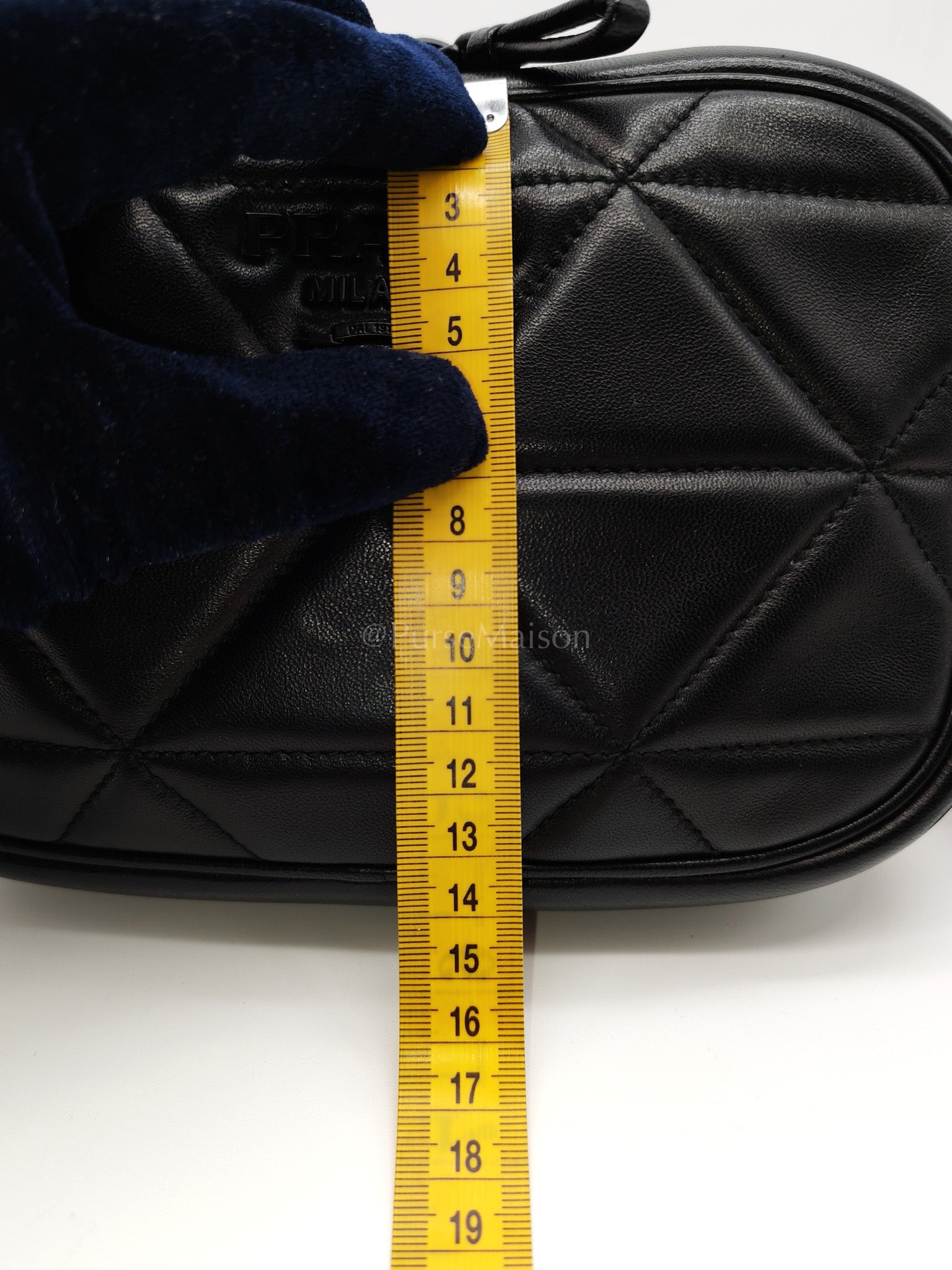 Spectrum Quilted in So Black Nappa Leather Camera Bag | Purse Maison Luxury Bags Shop