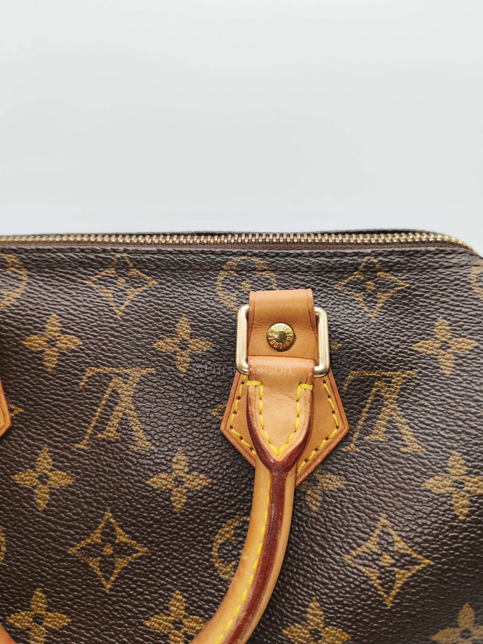 Speedy 25 Bag in Monogram Canvas & Aged Gold Hardware (Datecode: SP0052) | Purse Maison Luxury Bags Shop