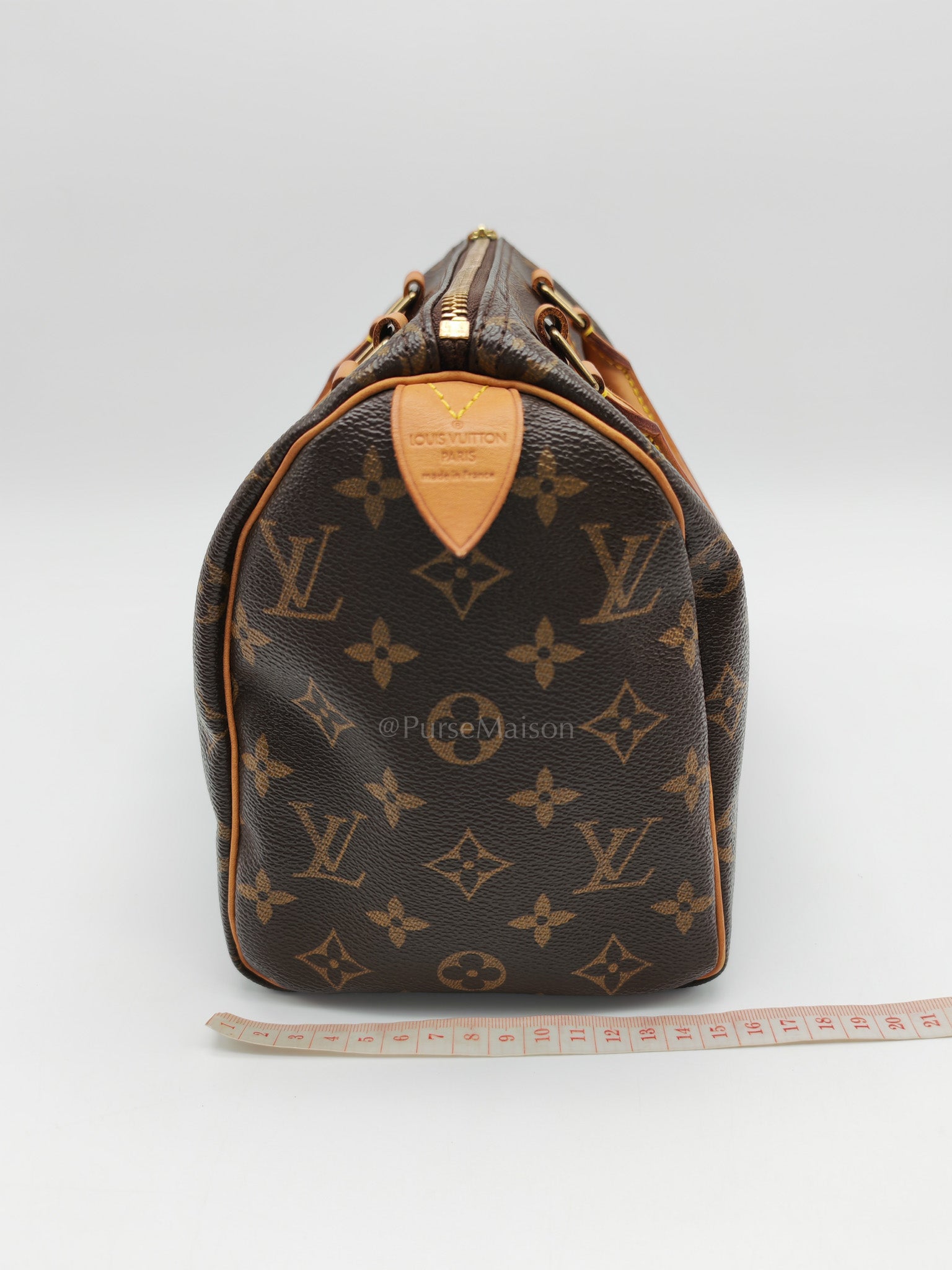 Speedy 25 Bag in Monogram Canvas & Aged Gold Hardware (Datecode: SP0052) | Purse Maison Luxury Bags Shop
