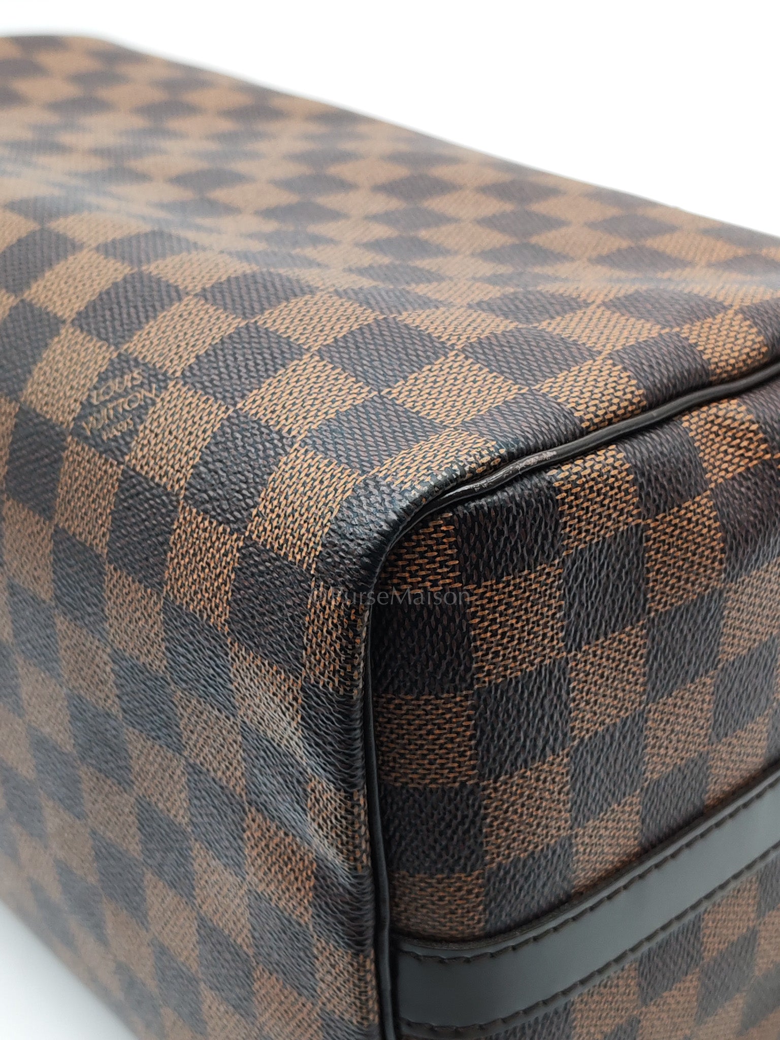 Speedy 30 Bandoullier in Damier Ebene Canvas & Gold Hardware (Datecode: CT0134) | Purse Maison Luxury Bags Shop