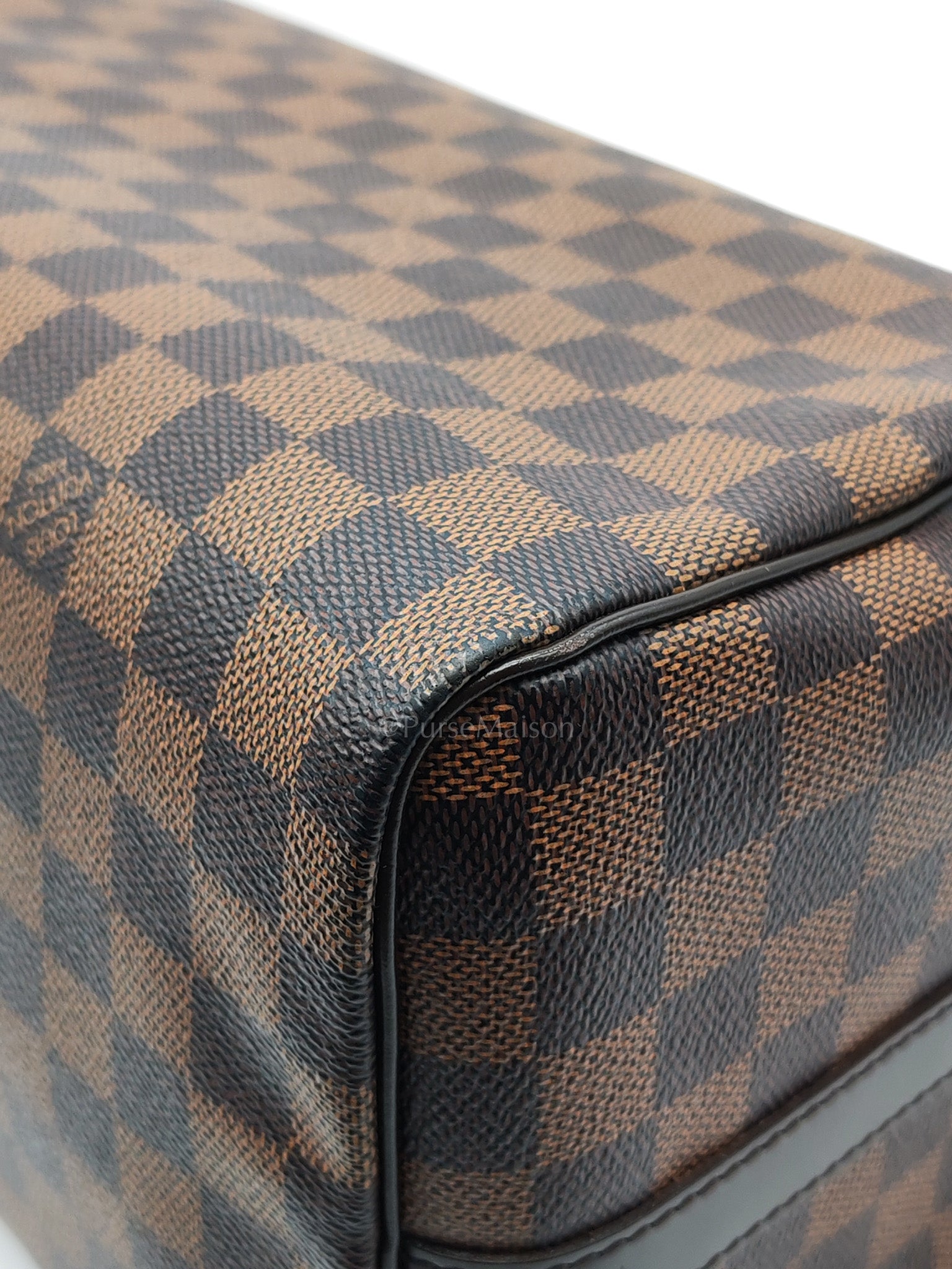 Speedy 30 Bandoullier in Damier Ebene Canvas & Gold Hardware (Datecode: CT0134) | Purse Maison Luxury Bags Shop
