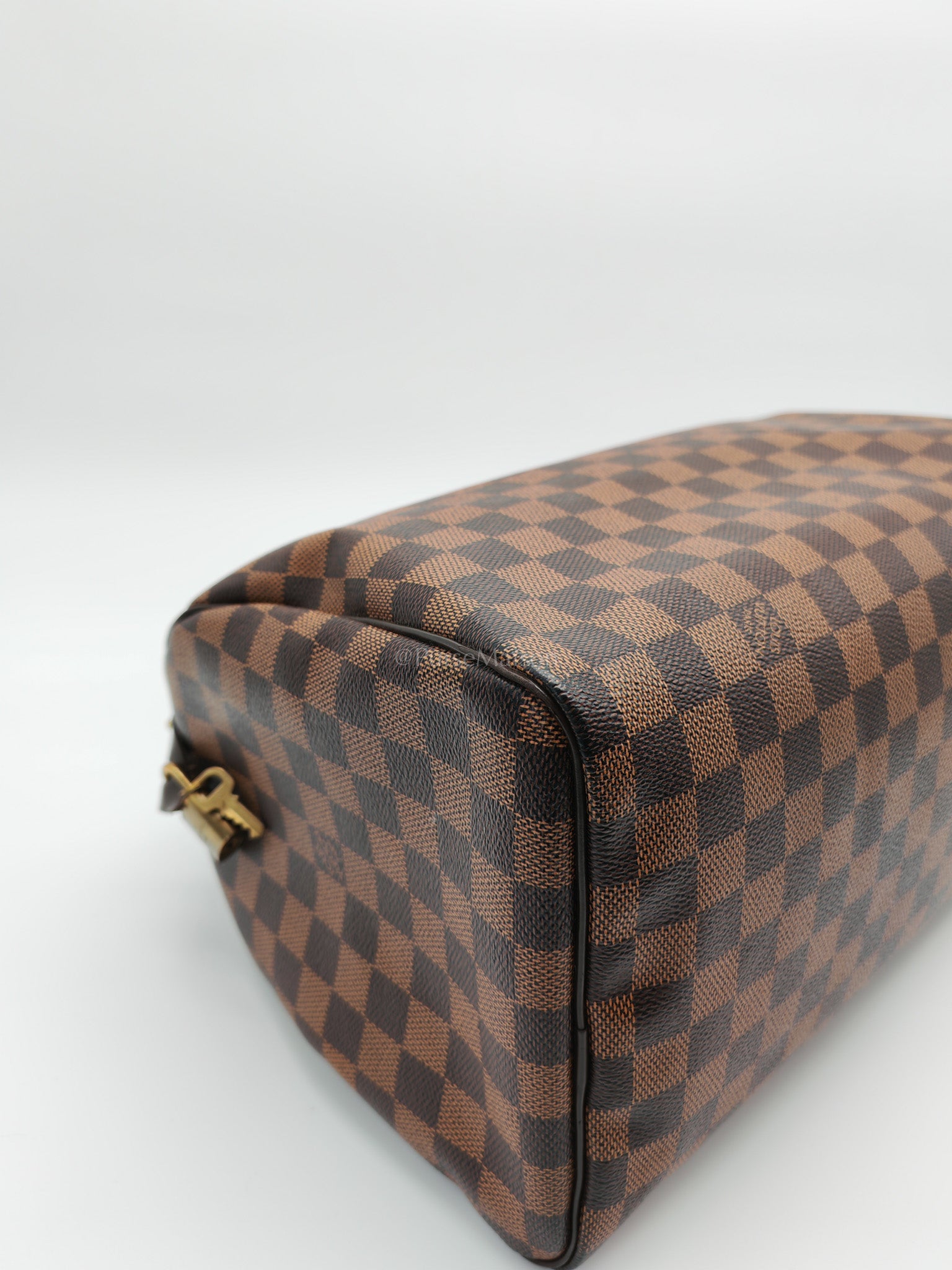 Speedy 30 in Damier Ebene Canvas Handbag (Date Code: MB4144) with J.K Heat Stamp | Purse Maison Luxury Bags Shop