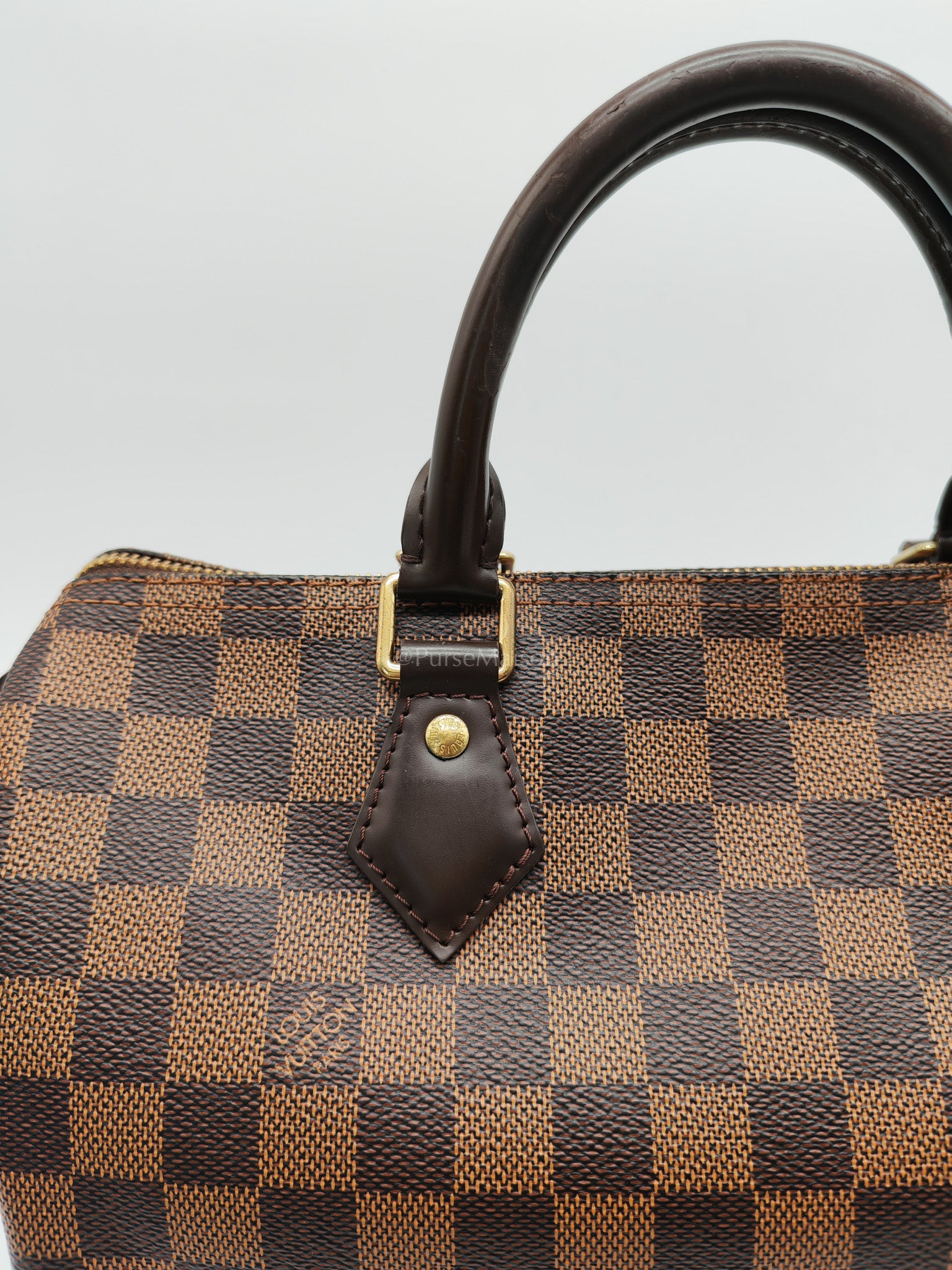 Speedy 30 in Damier Ebene Canvas Handbag (Date Code: MB4144) with J.K Heat Stamp | Purse Maison Luxury Bags Shop