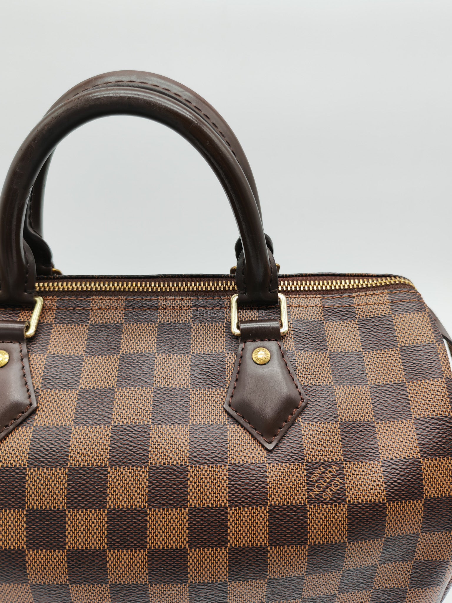 Speedy 30 in Damier Ebene Canvas Handbag (Date Code: MB4144) with J.K Heat Stamp | Purse Maison Luxury Bags Shop