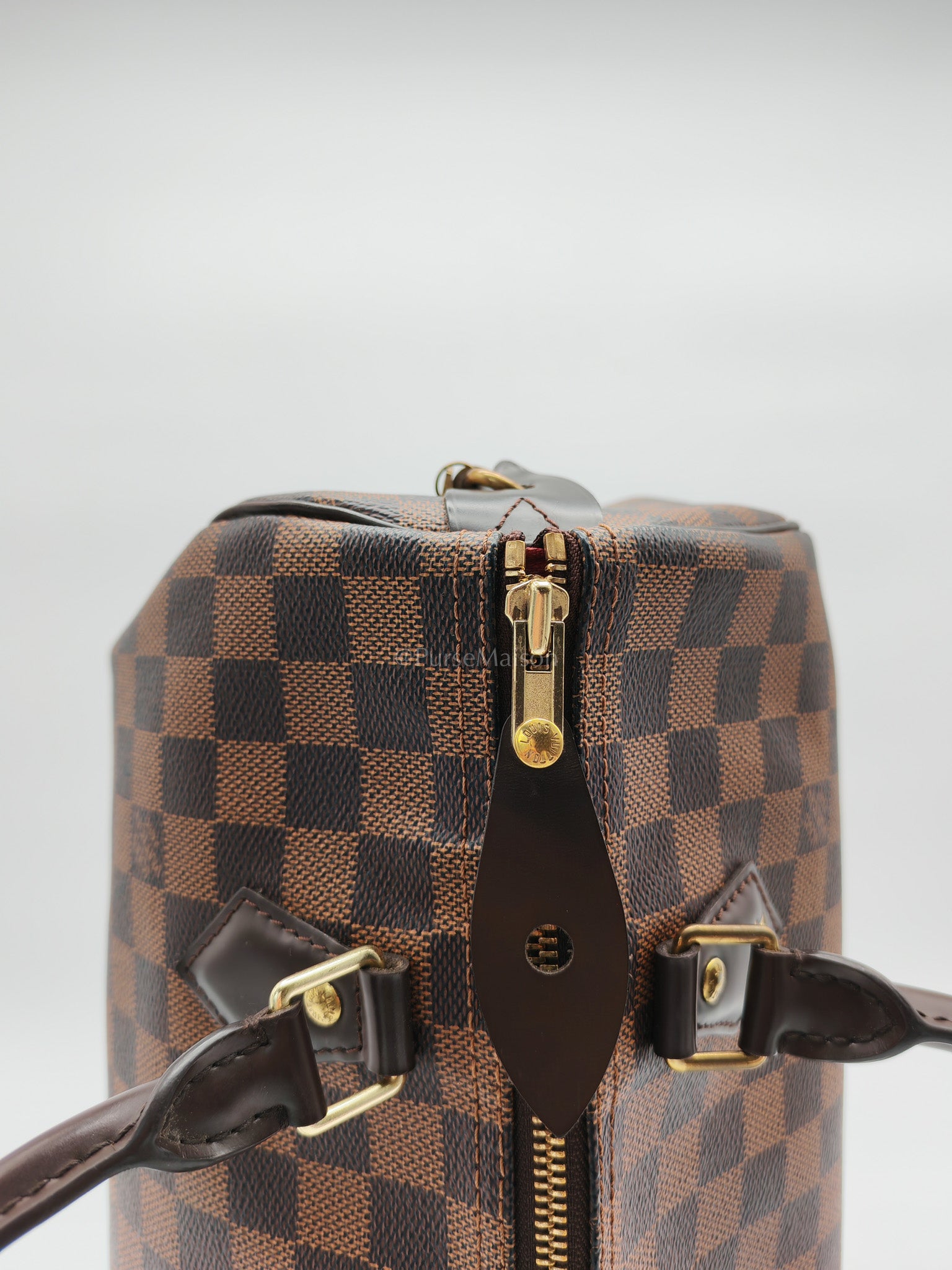 Speedy 30 in Damier Ebene Canvas Handbag (Date Code: MB4144) with J.K Heat Stamp | Purse Maison Luxury Bags Shop