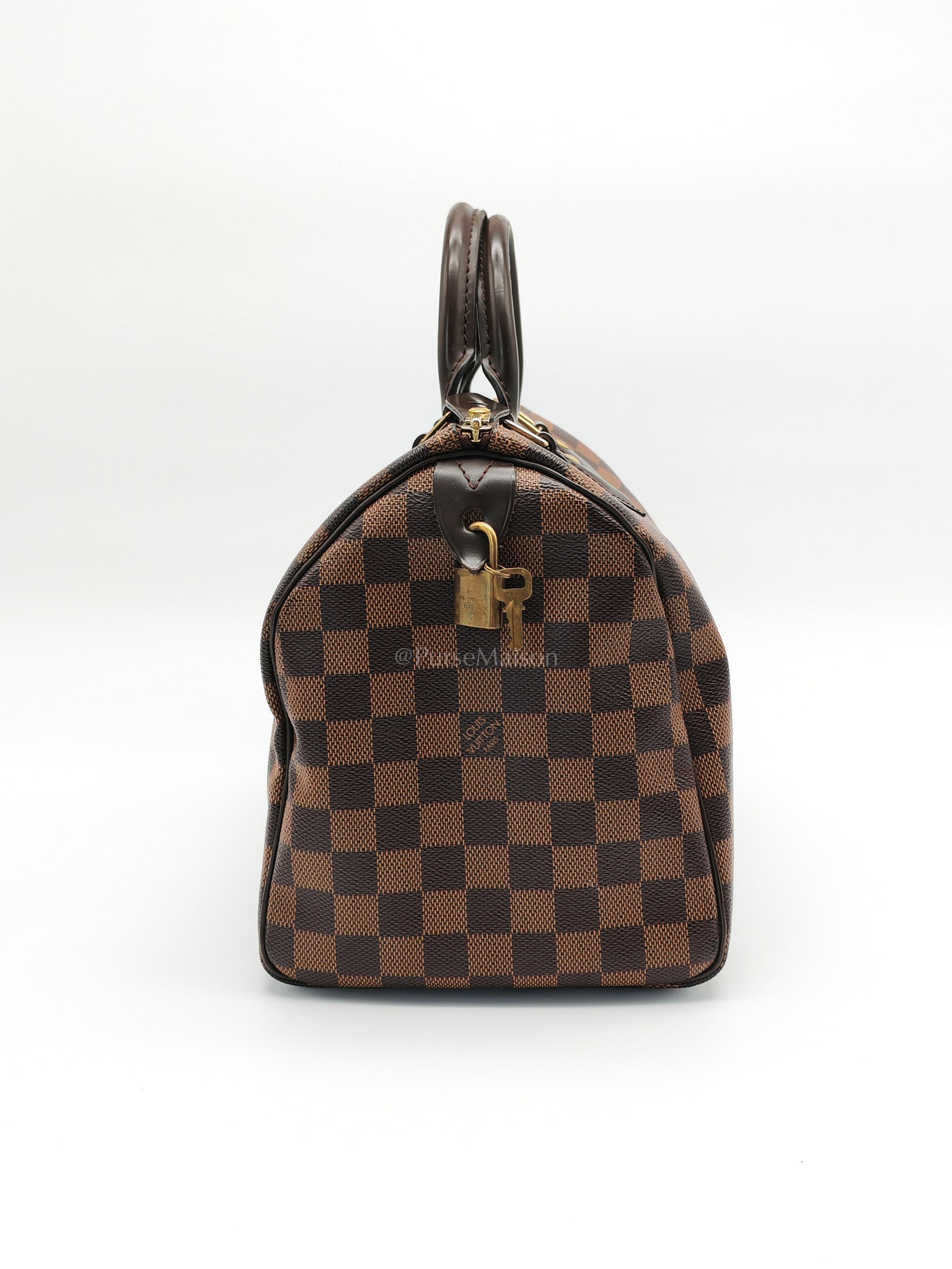 Speedy 30 in Damier Ebene Canvas Handbag (Date Code: MB4144) with J.K Heat Stamp | Purse Maison Luxury Bags Shop