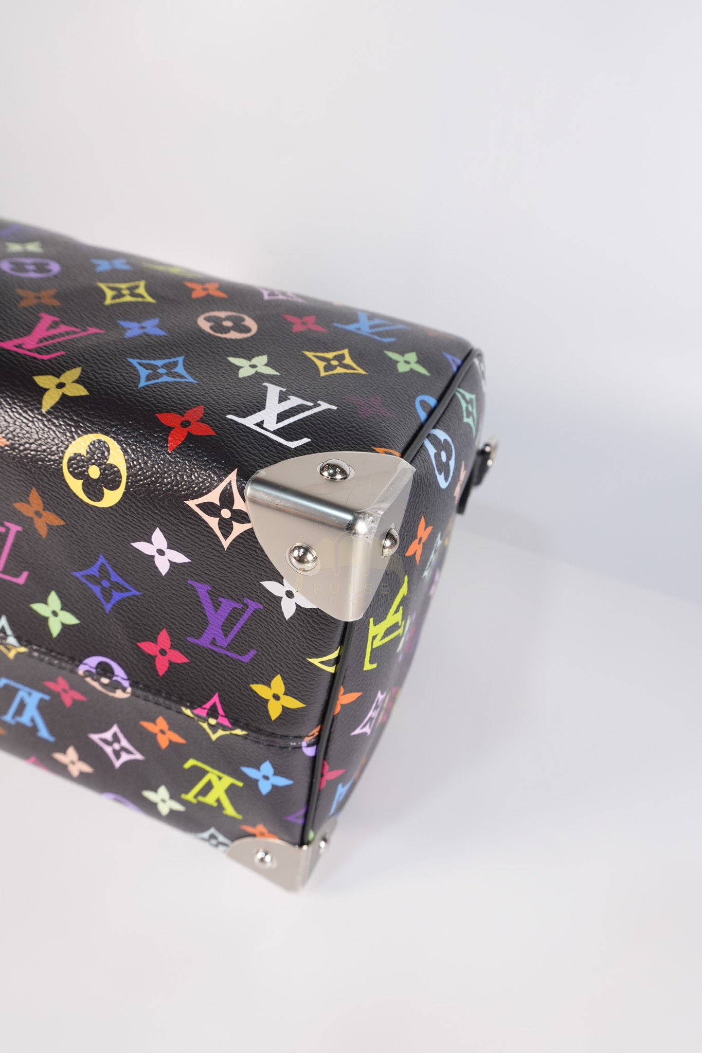 Speedy 30 Murakami in Black Multicolor Canvas (Microchip) | Purse Maison Luxury Bags Shop