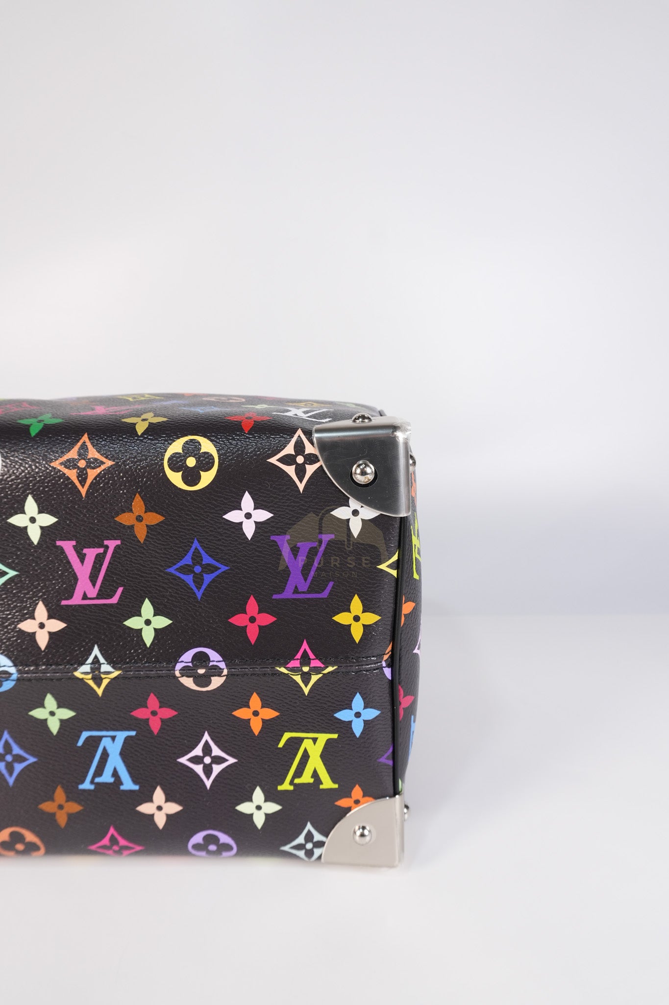 Speedy 30 Murakami in Black Multicolor Canvas (Microchip) | Purse Maison Luxury Bags Shop