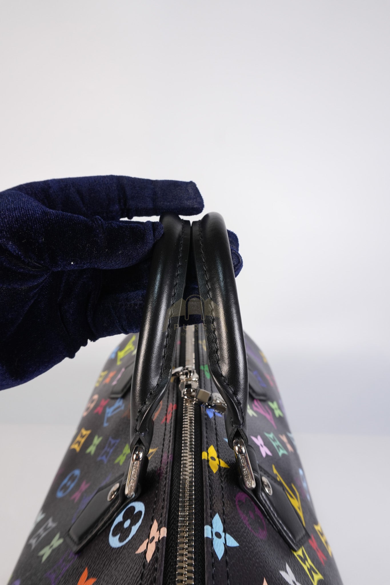 Speedy 30 Murakami in Black Multicolor Canvas (Microchip) | Purse Maison Luxury Bags Shop