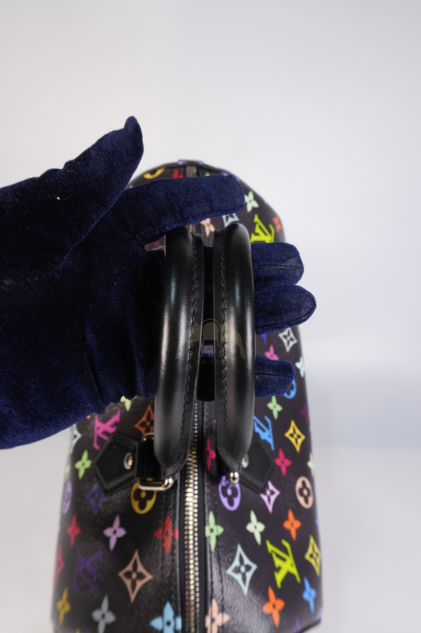 Speedy 30 Murakami in Black Multicolor Canvas (Microchip) | Purse Maison Luxury Bags Shop