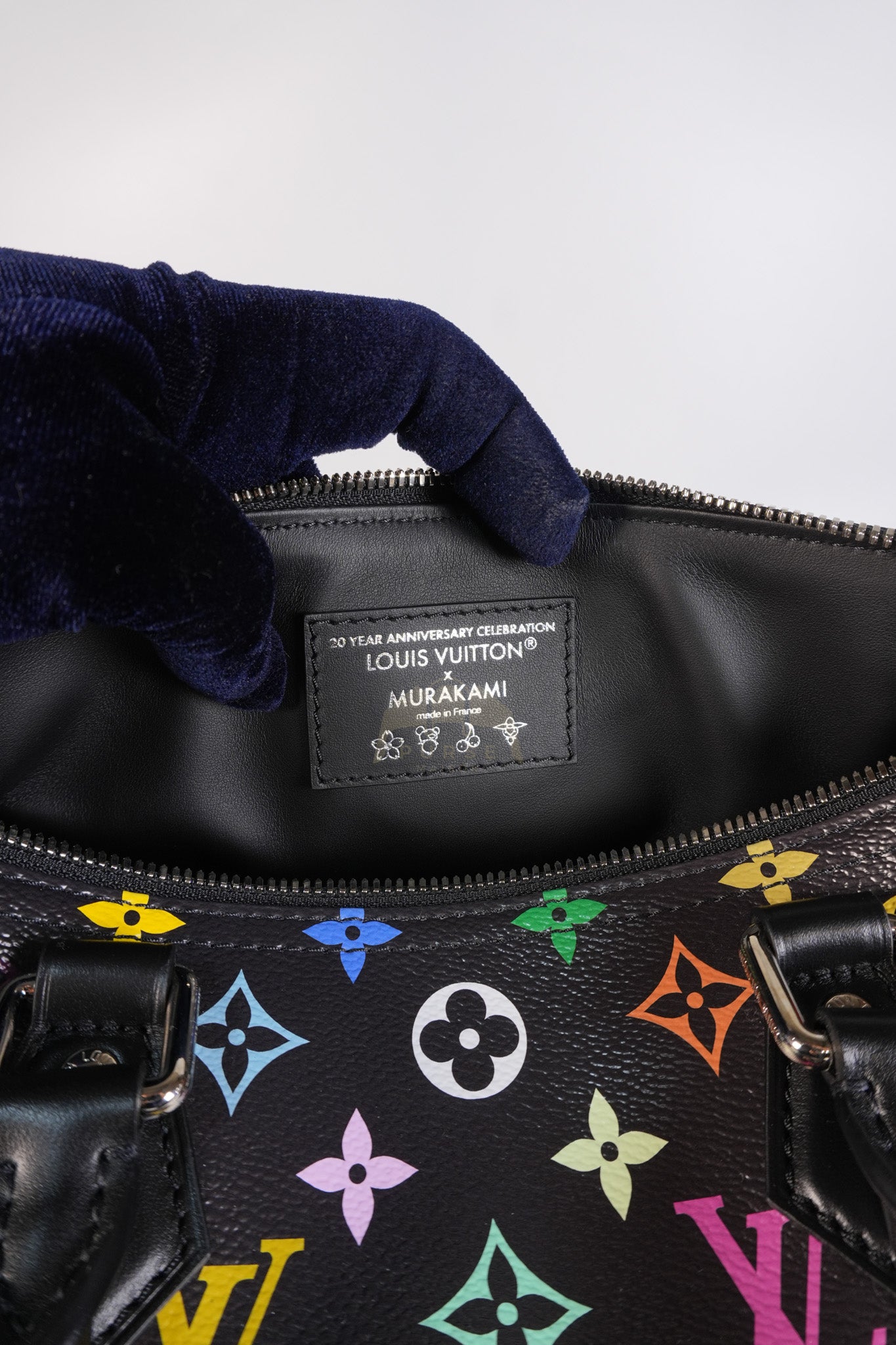 Speedy 30 Murakami in Black Multicolor Canvas (Microchip) | Purse Maison Luxury Bags Shop