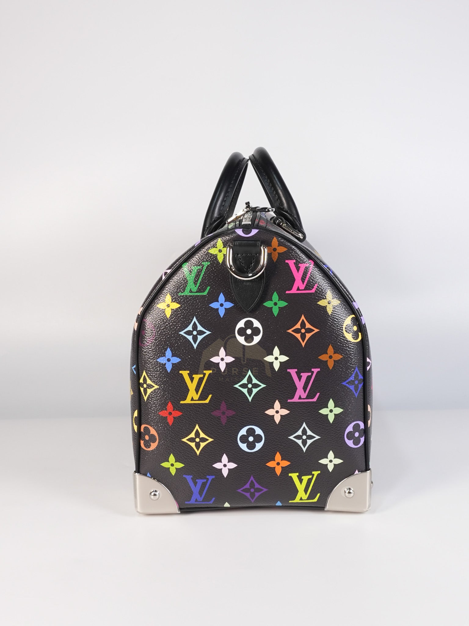 Speedy 30 Murakami in Black Multicolor Canvas (Microchip) | Purse Maison Luxury Bags Shop