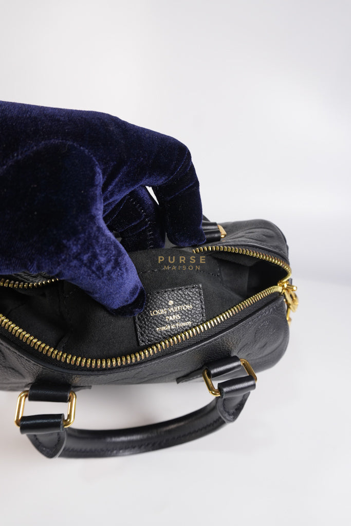 Speedy Bandoulier 20 Black Empreinte Leather (Microchip) | Purse Maison Luxury Bags Shop