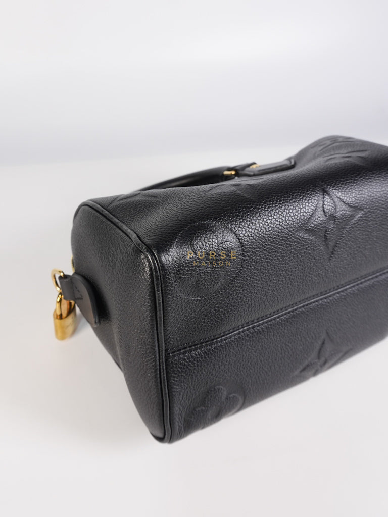 Speedy Bandoulier 20 Black Empreinte Leather (Microchip) | Purse Maison Luxury Bags Shop