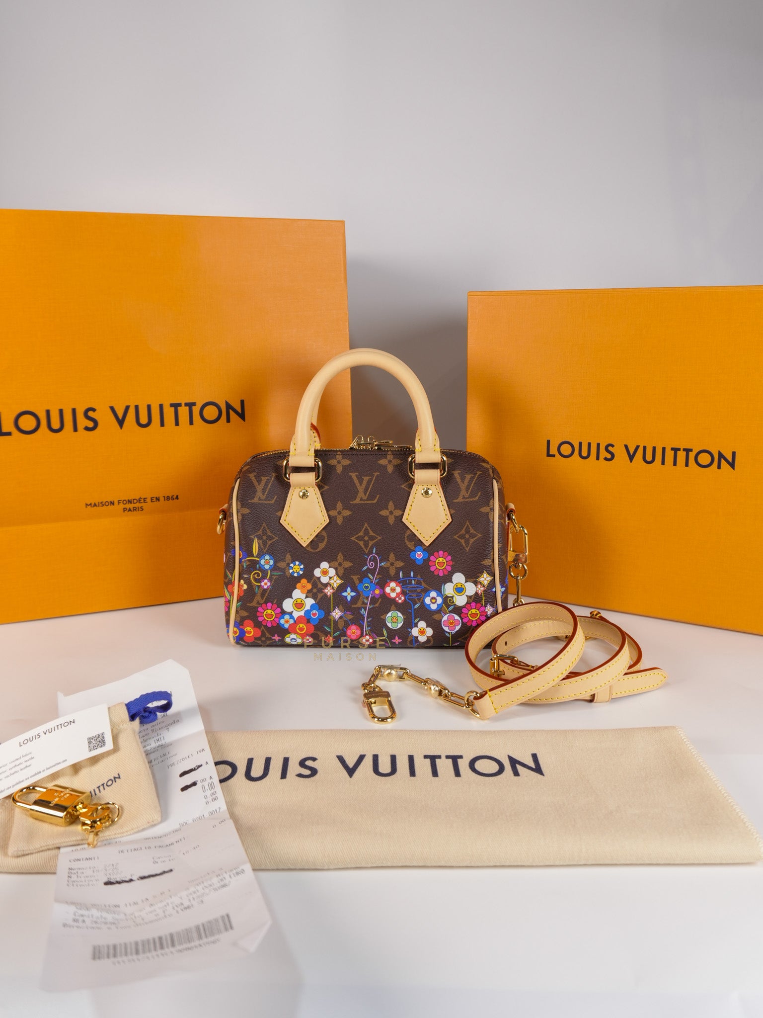 Speedy Bandouliere 20 x Murakami in TM Monogram Canvas(Microchip) | Purse Maison Luxury Bags Shop