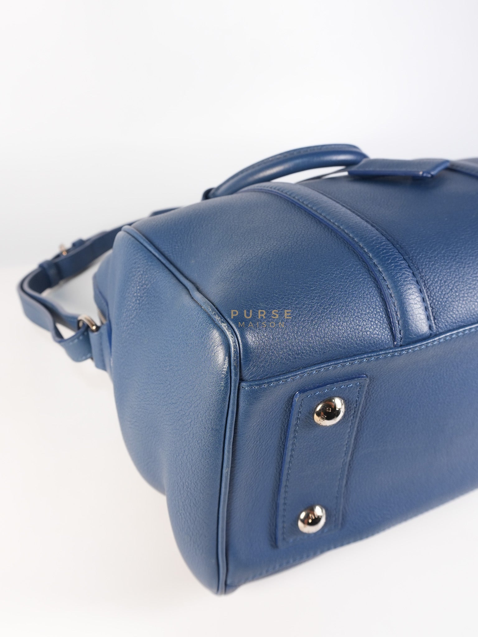 Speedy Sofia Coppola PM in Blue Ocean Calfskin Leather Crossbody Bag (Date Code: TR1143) | Purse Maison Luxury Bags Shop