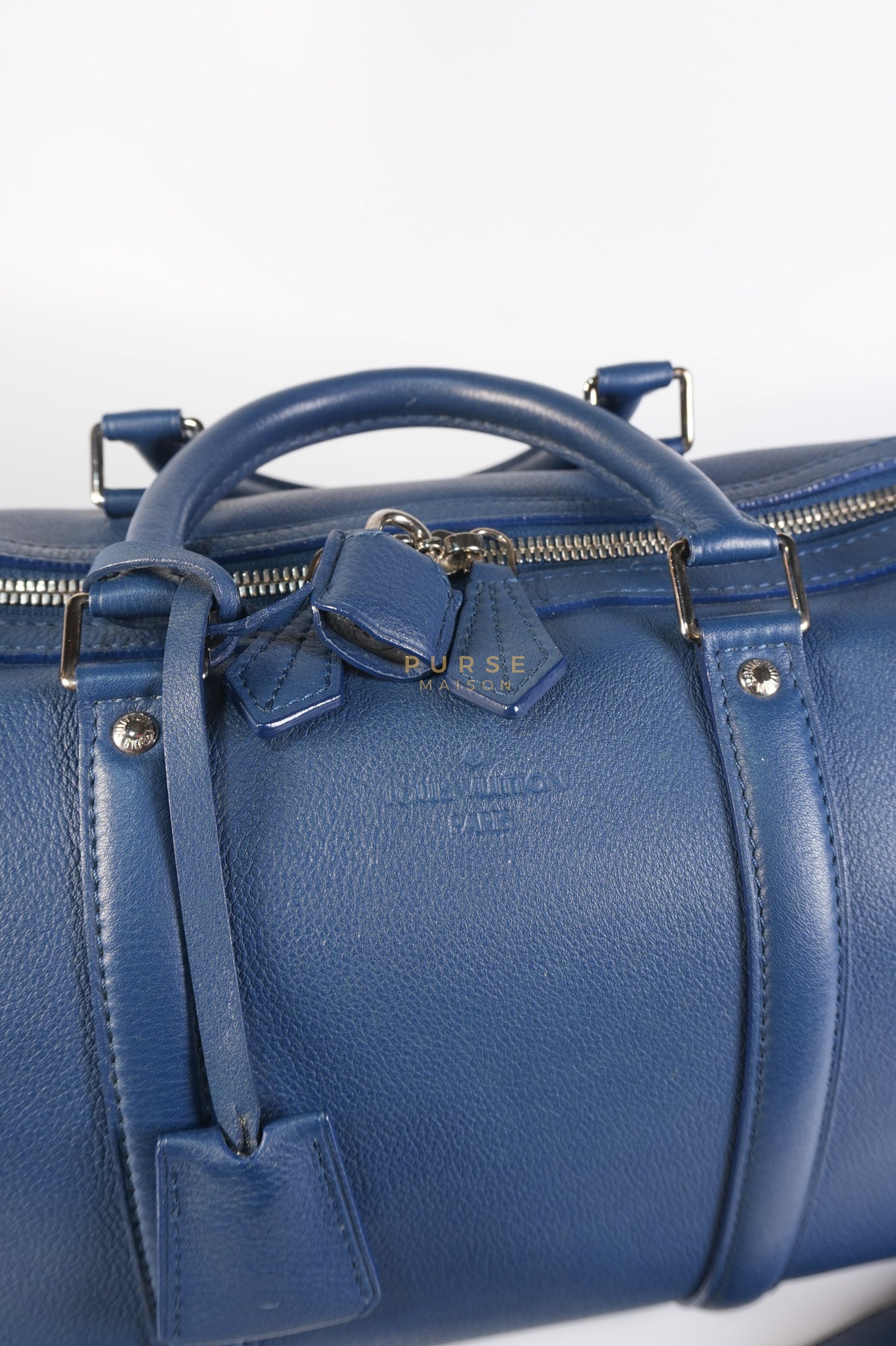 Speedy Sofia Coppola PM in Blue Ocean Calfskin Leather Crossbody Bag (Date Code: TR1143) | Purse Maison Luxury Bags Shop