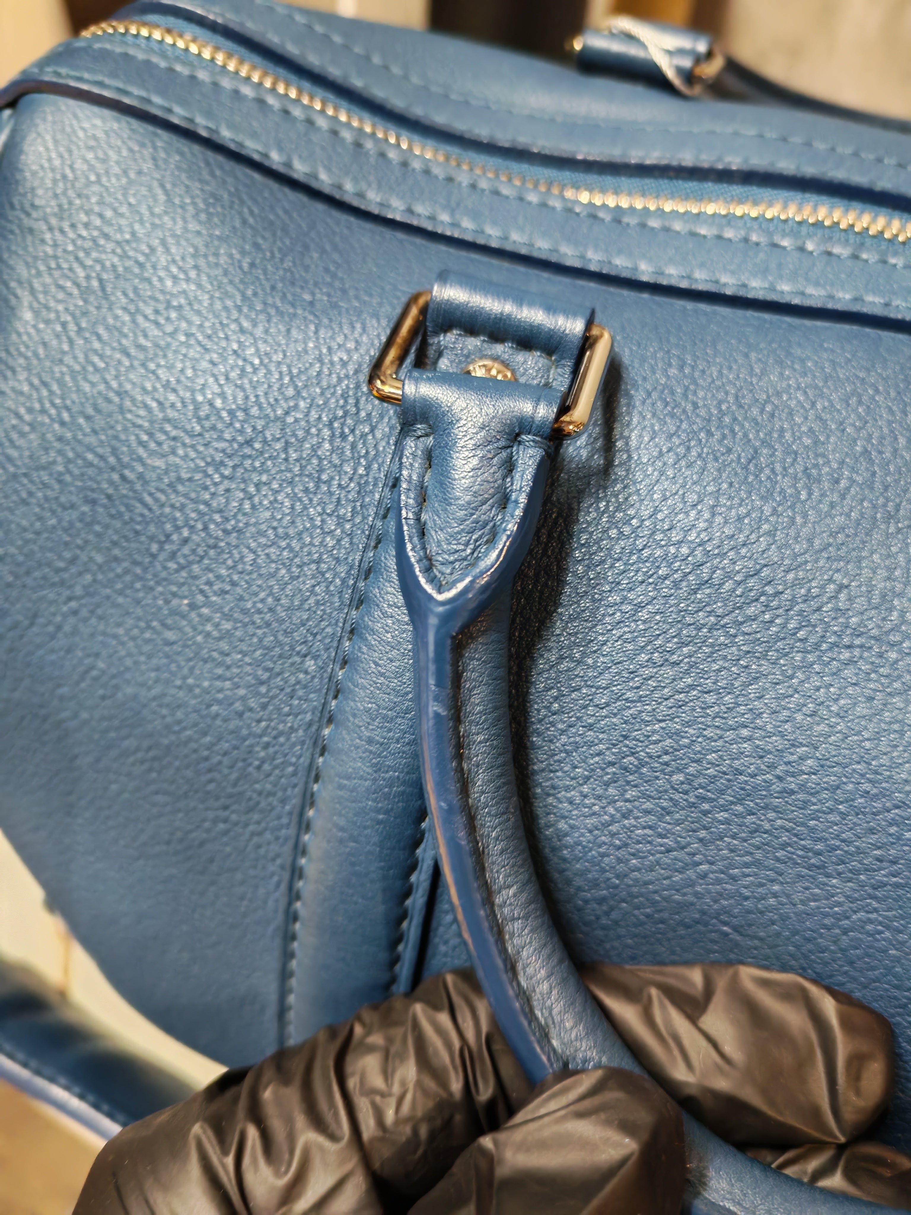 Speedy Sofia Coppola PM in Blue Ocean Calfskin Leather Crossbody Bag (Date Code: TR1143) | Purse Maison Luxury Bags Shop