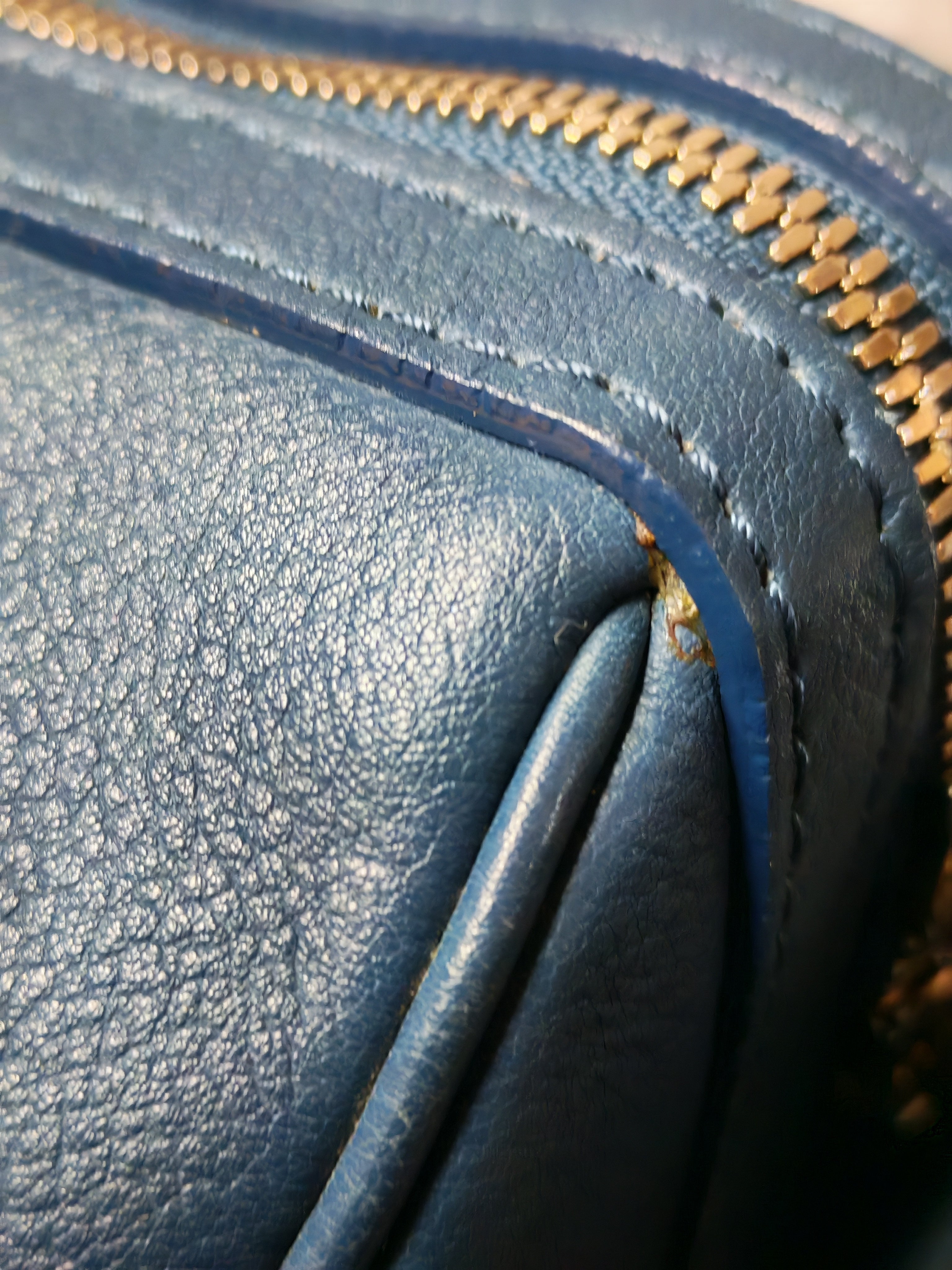 Speedy Sofia Coppola PM in Blue Ocean Calfskin Leather Crossbody Bag (Date Code: TR1143) | Purse Maison Luxury Bags Shop