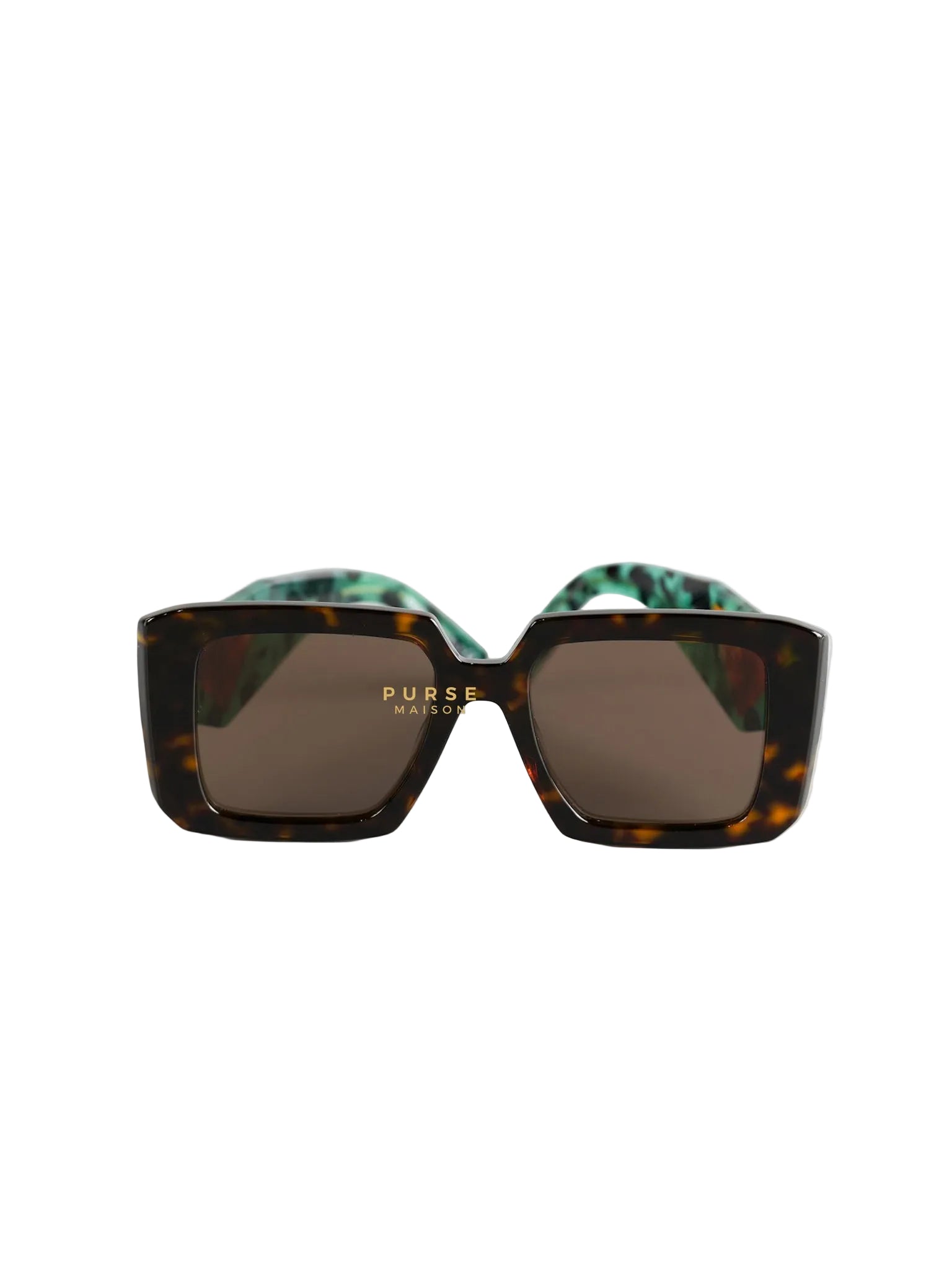 SPR 23Y-F Green Black Square Sunglasses | Purse Maison Luxury Bags Shop