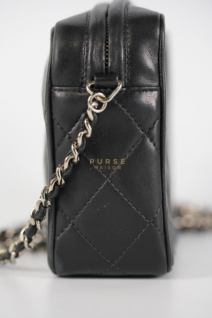 Square Camera Bag Vintage Quilted Lambskin Leather and Silver Hardware Series 4 | Purse Maison Luxury Bags Shop