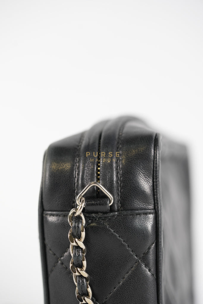 Square Camera Bag Vintage Quilted Lambskin Leather and Silver Hardware Series 4 | Purse Maison Luxury Bags Shop