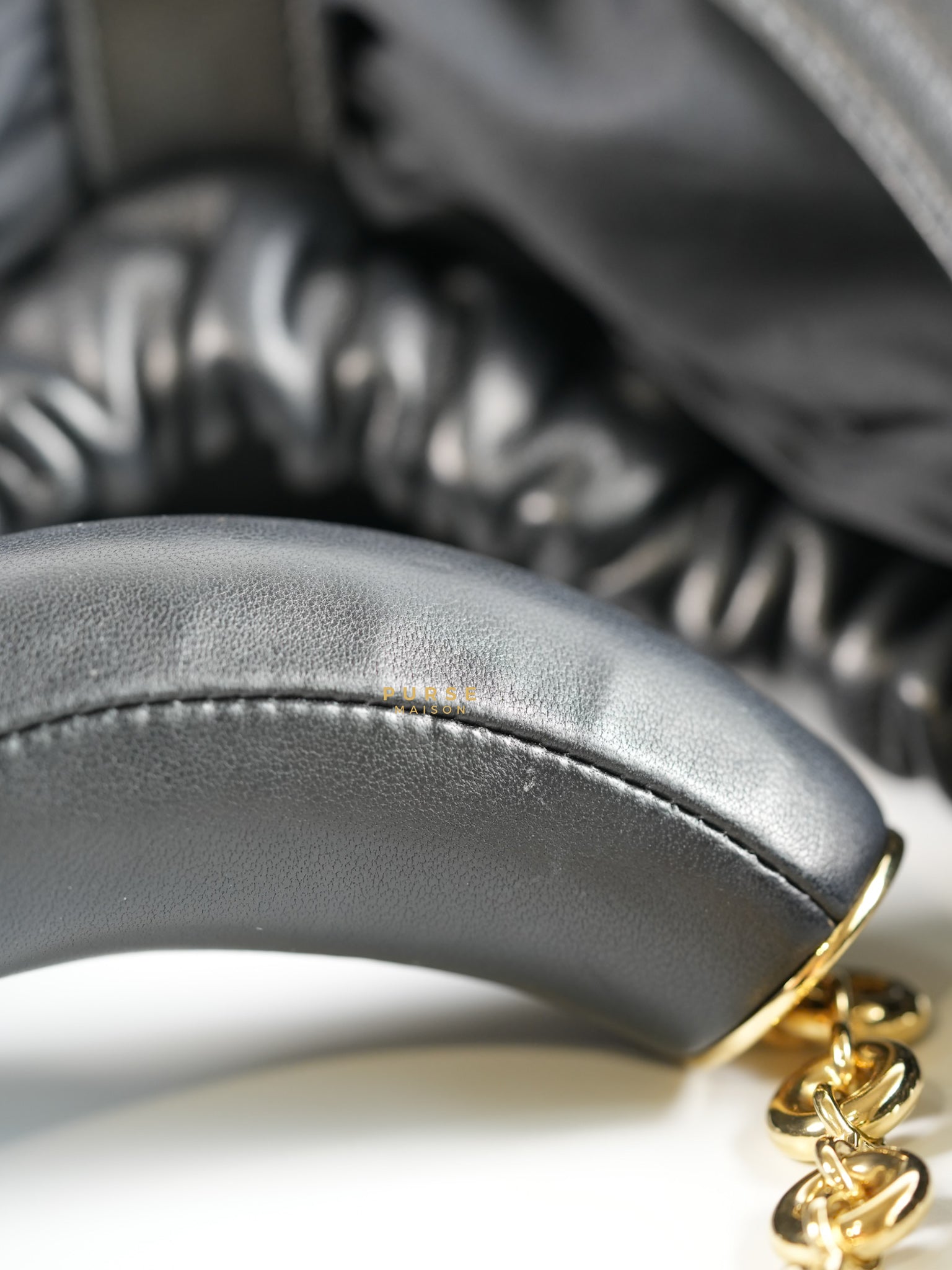 Squeeze in Mellow Nappa Leather Chain Bag | Purse Maison Luxury Bags Shop