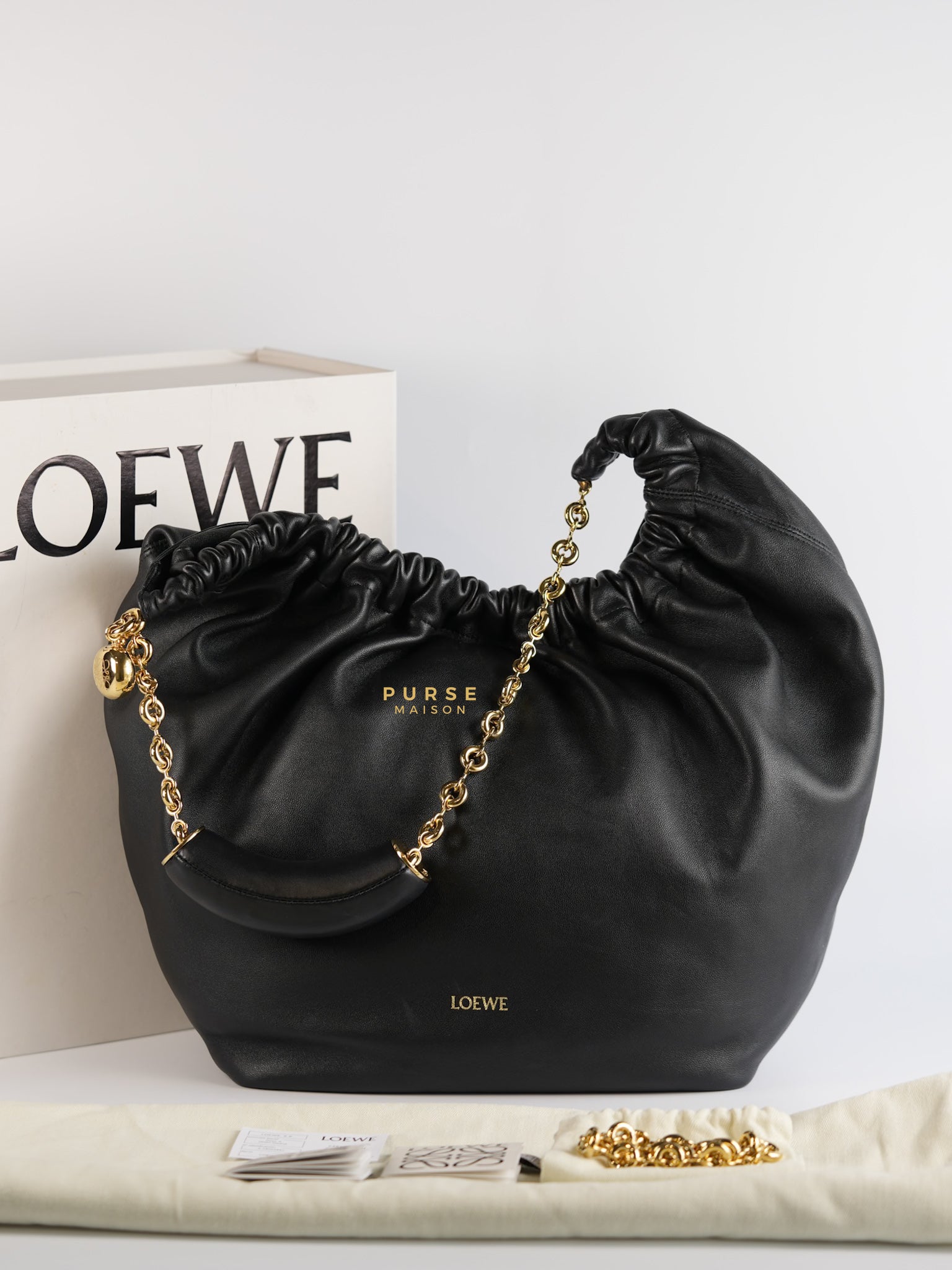 Squeeze in Mellow Nappa Leather Chain Bag | Purse Maison Luxury Bags Shop