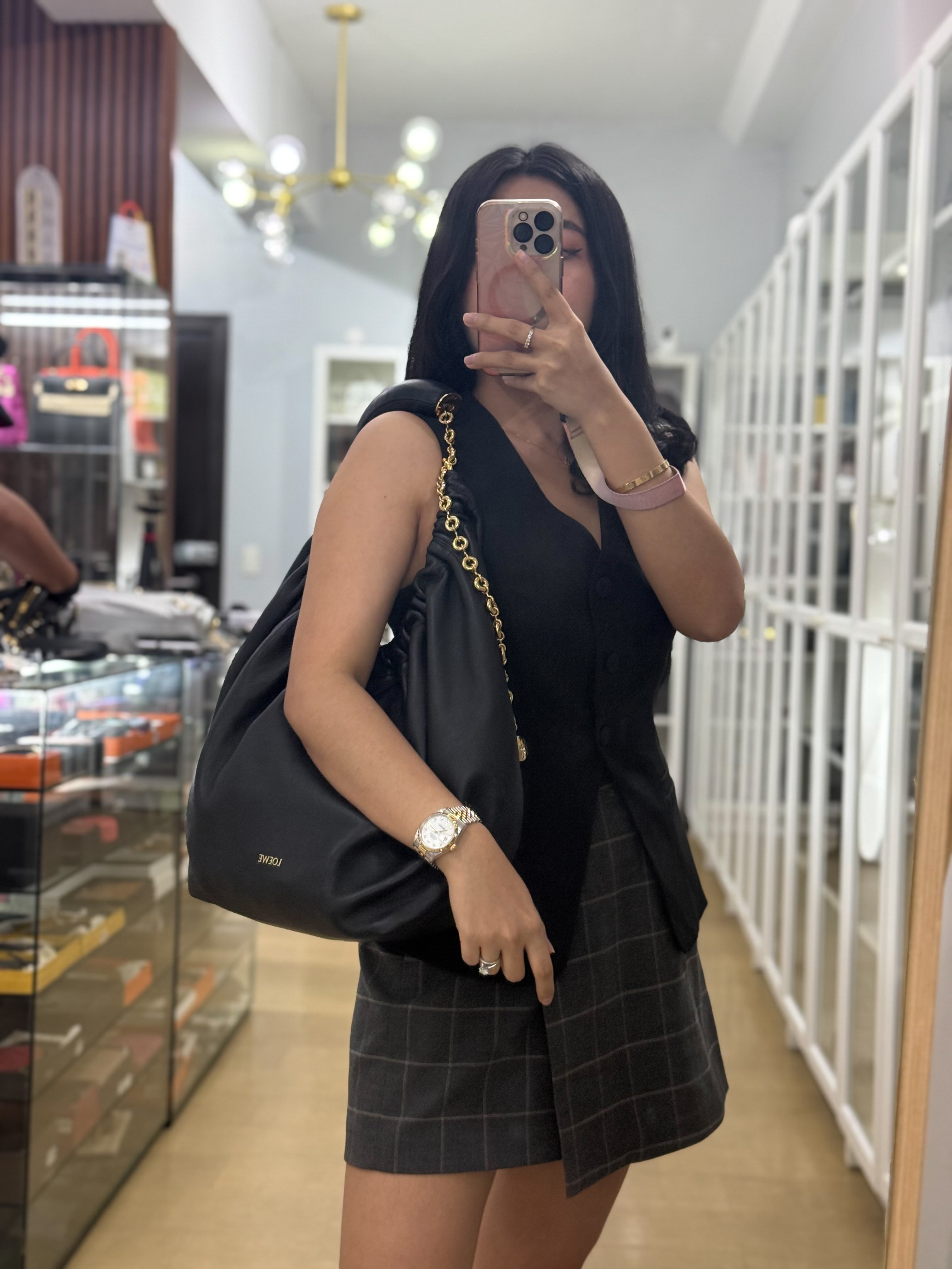 Squeeze in Mellow Nappa Leather Chain Bag | Purse Maison Luxury Bags Shop