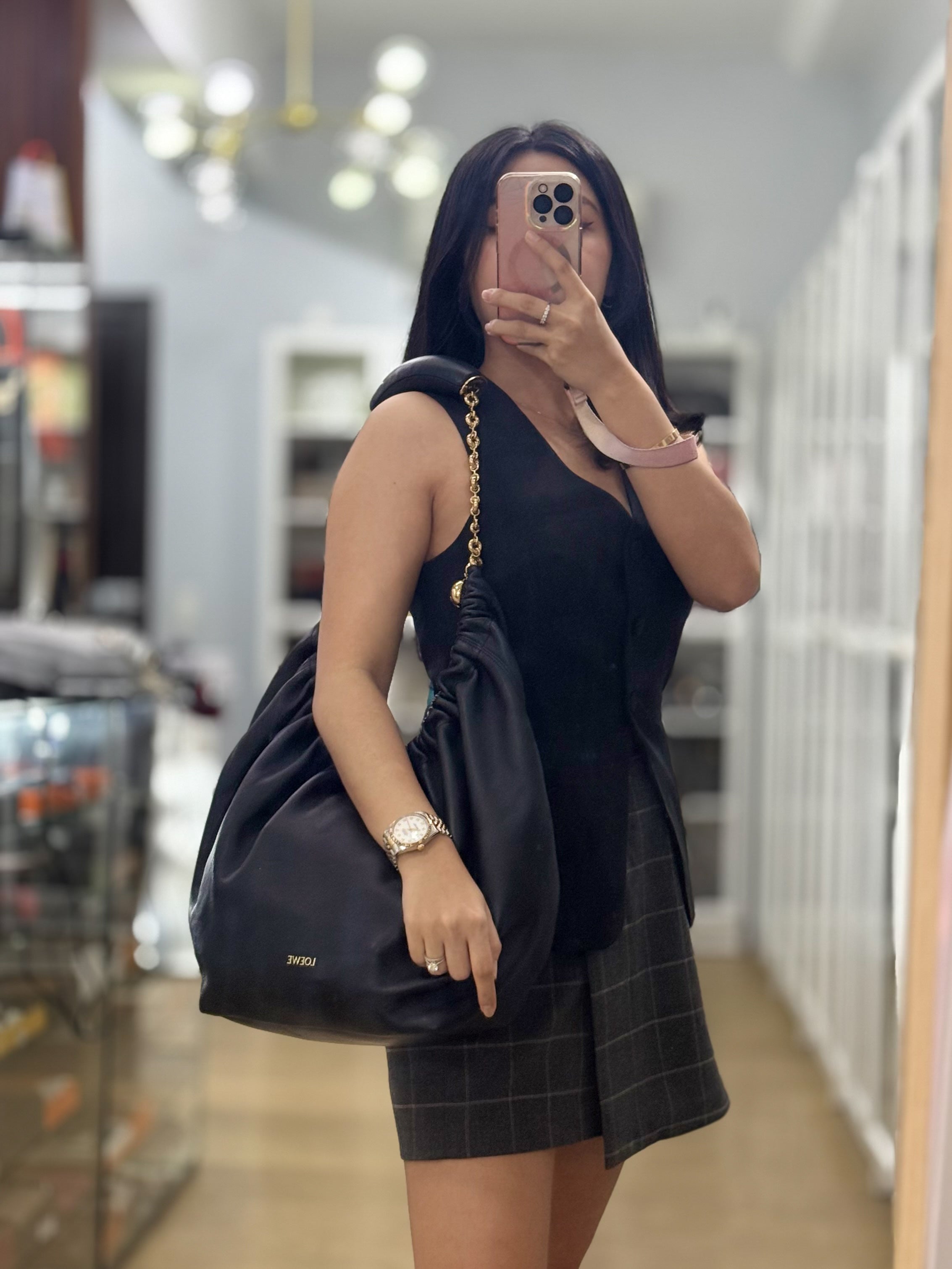 Squeeze in Mellow Nappa Leather Chain Bag | Purse Maison Luxury Bags Shop