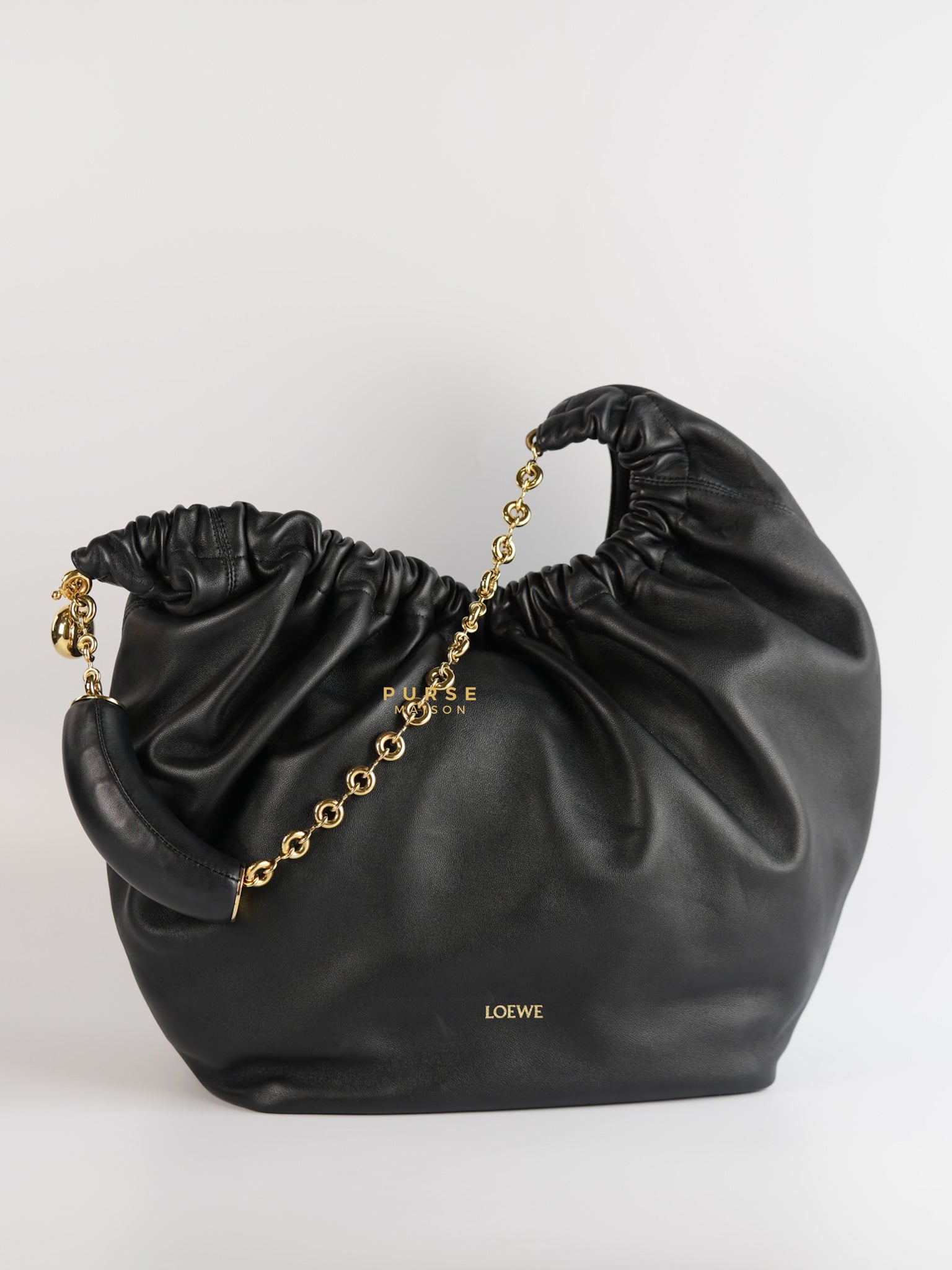 Squeeze in Mellow Nappa Leather Chain Bag | Purse Maison Luxury Bags Shop