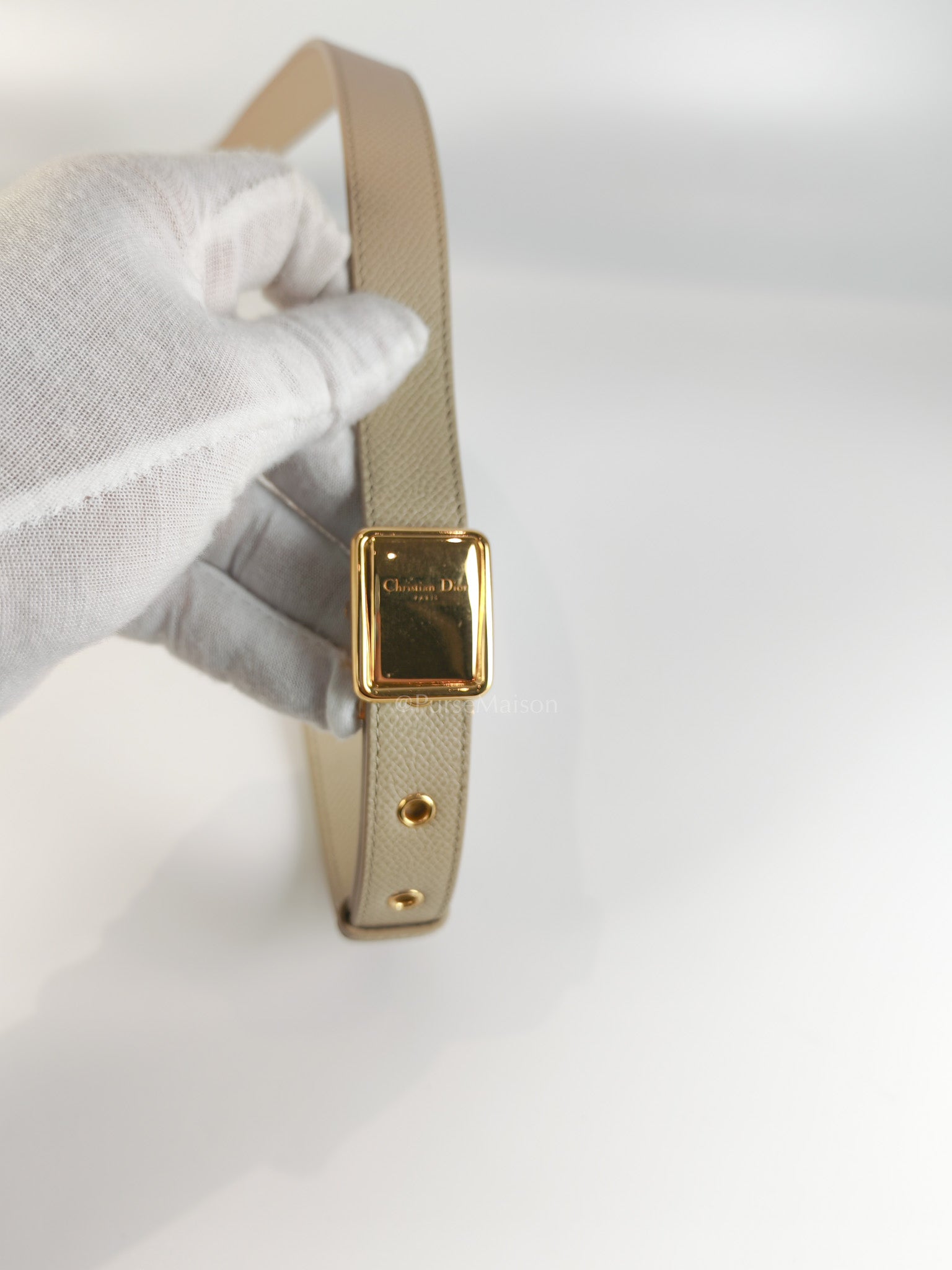 St Honoré Tote Bag Medium in Beige Grained Calfskin | Purse Maison Luxury Bags Shop