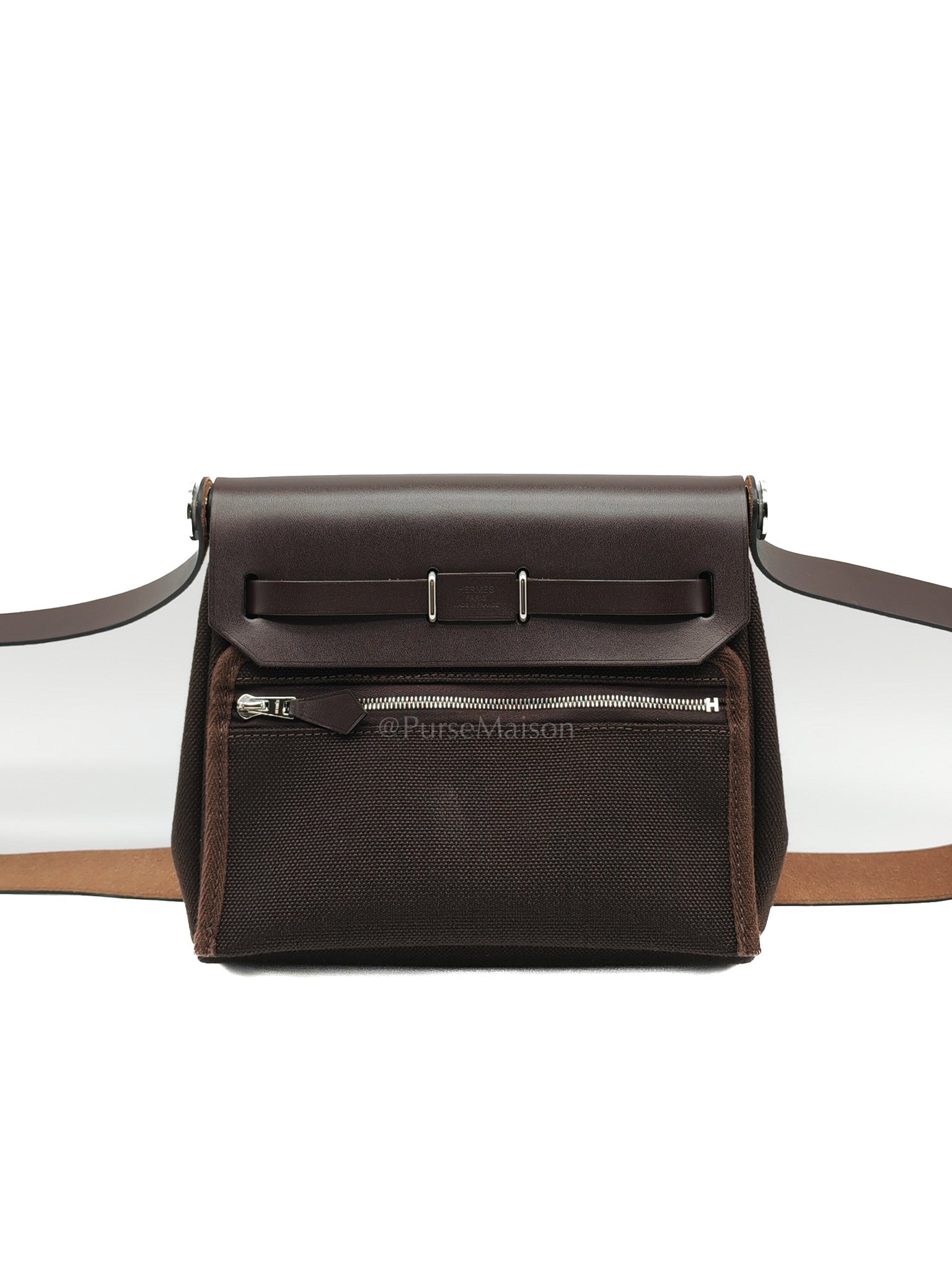 Mini Herbag Zip 20 in Ebene Canvas & Palladium Hardware Stamp K(2025)