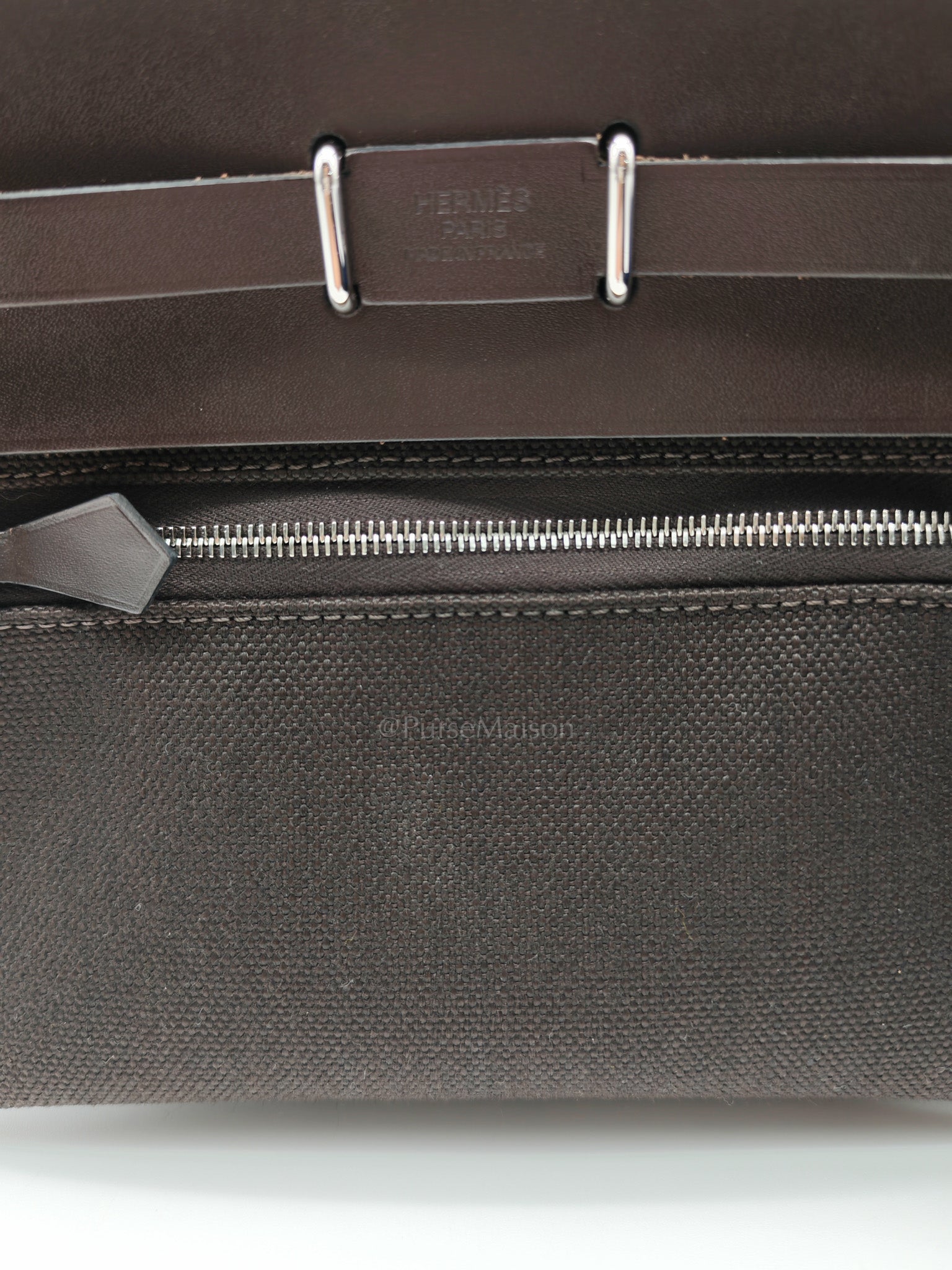 Mini Herbag Zip 20 in Ebene Canvas & Palladium Hardware Stamp K(2025)